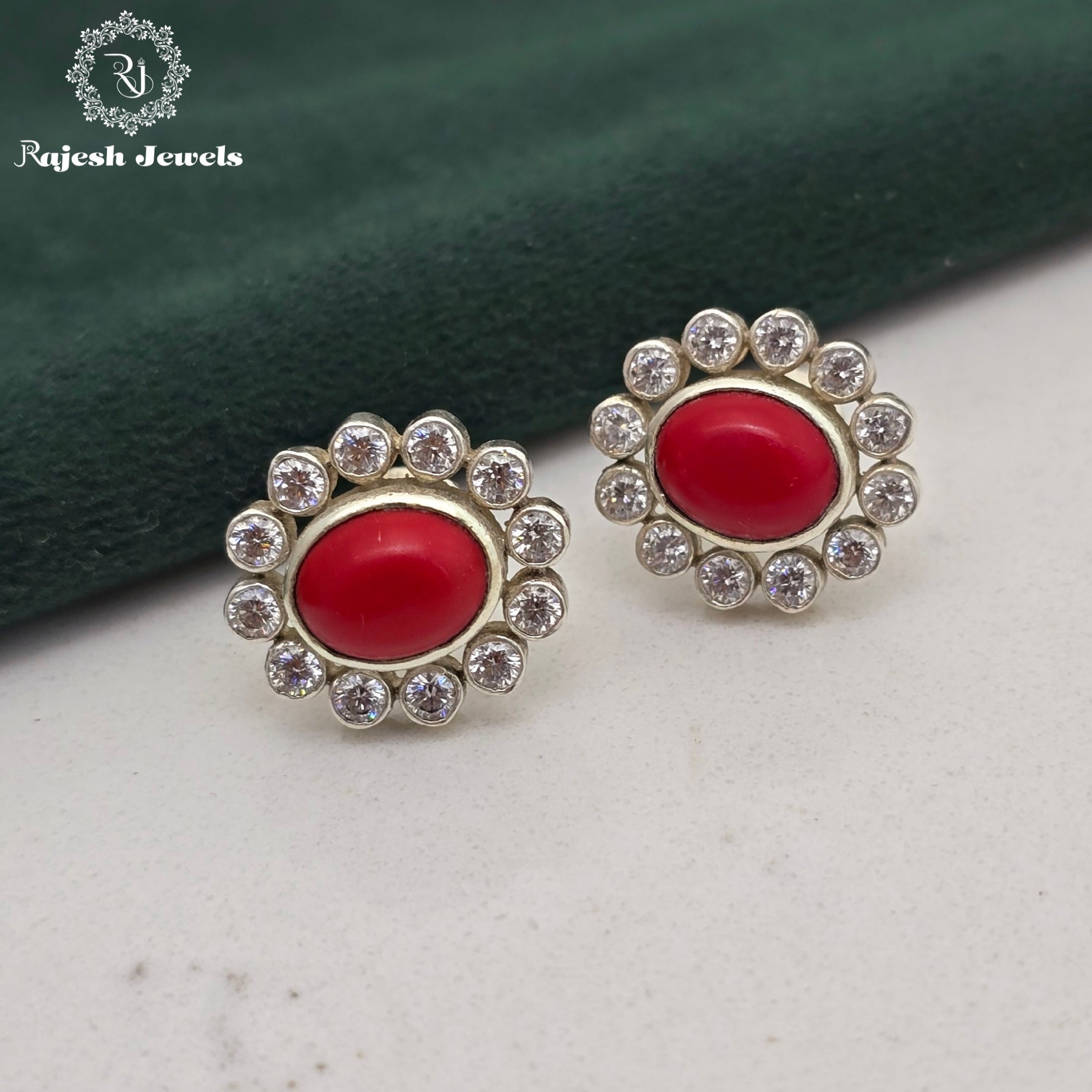 Pleasing Coral Stud Earrings