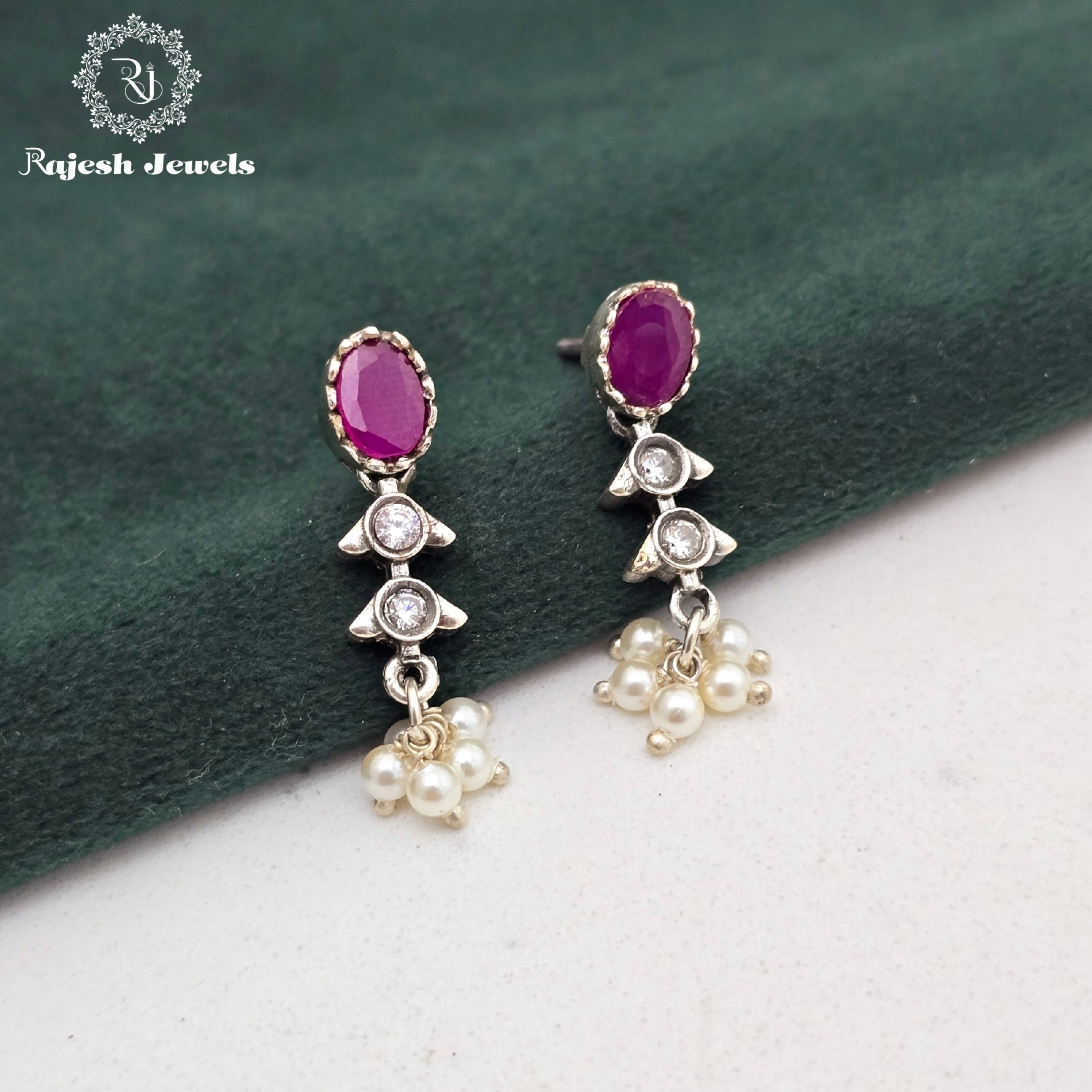 Chic Ruby Stud Earrings