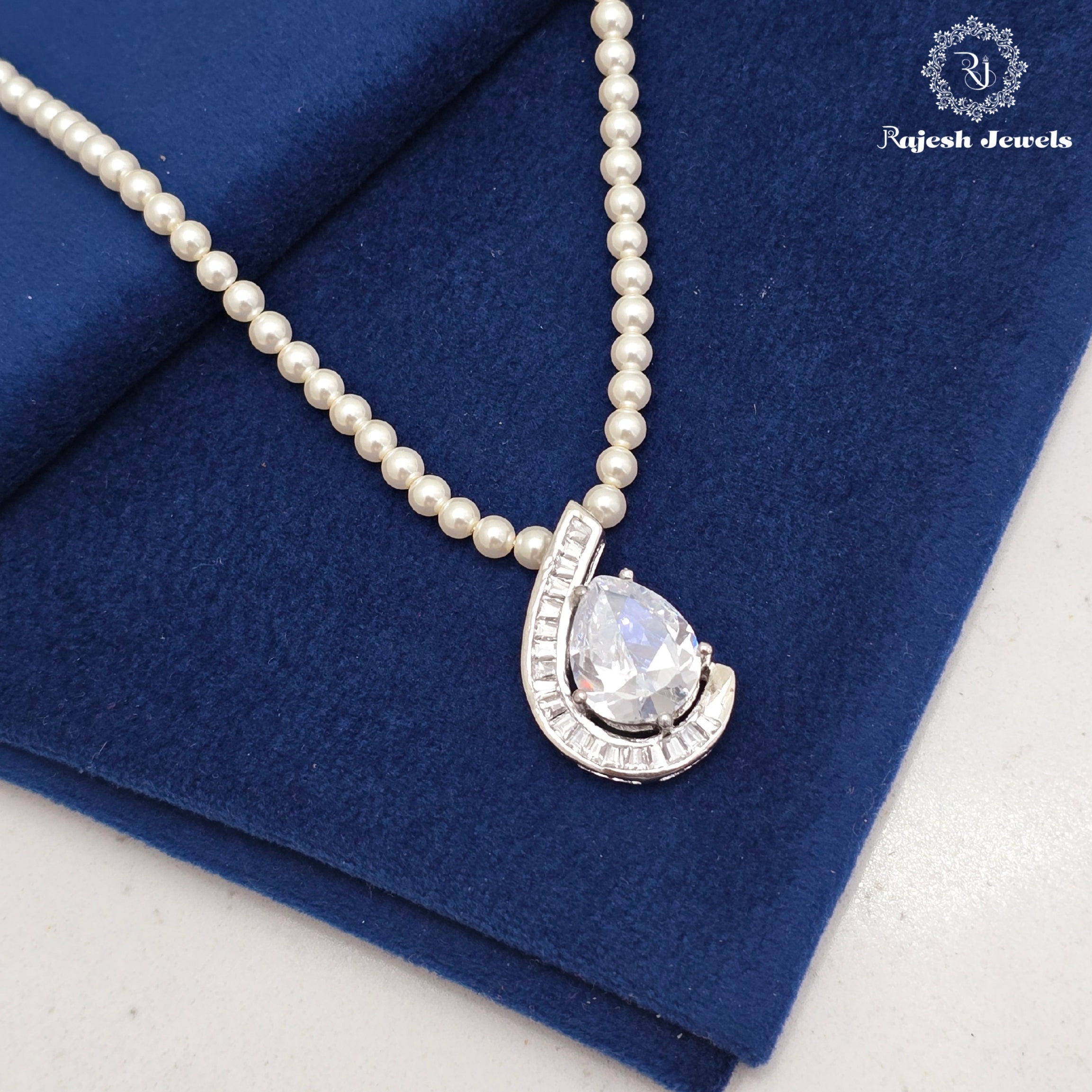 Astonishing Cz Pearl Necklace