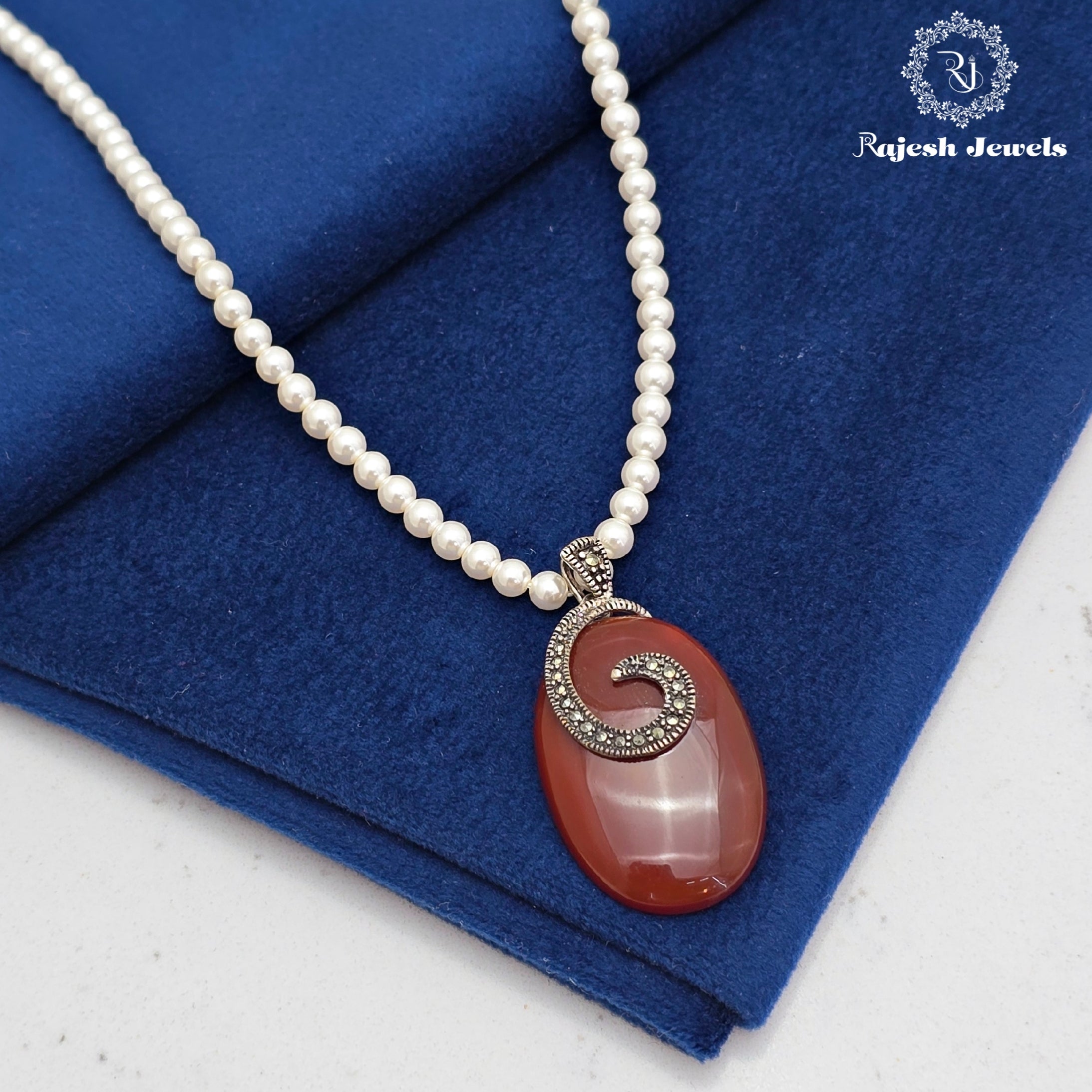 Ruby Red Pearl Necklace