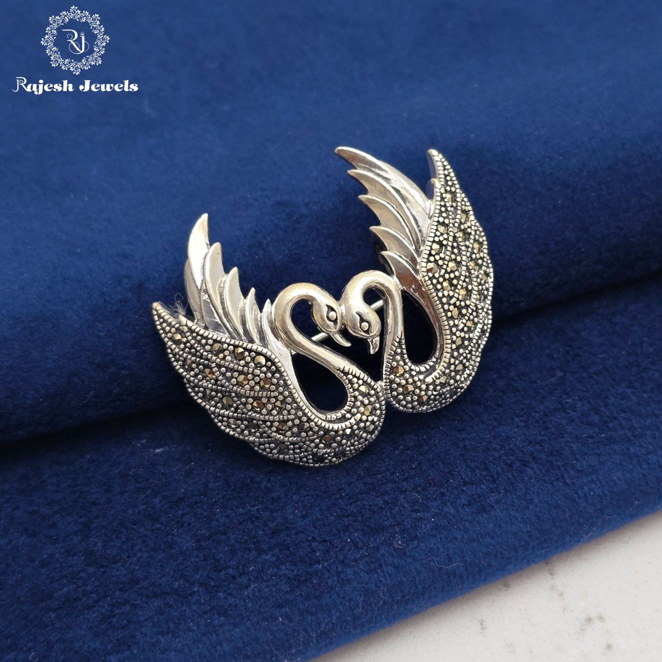 Love Bird Marcasite Brooch