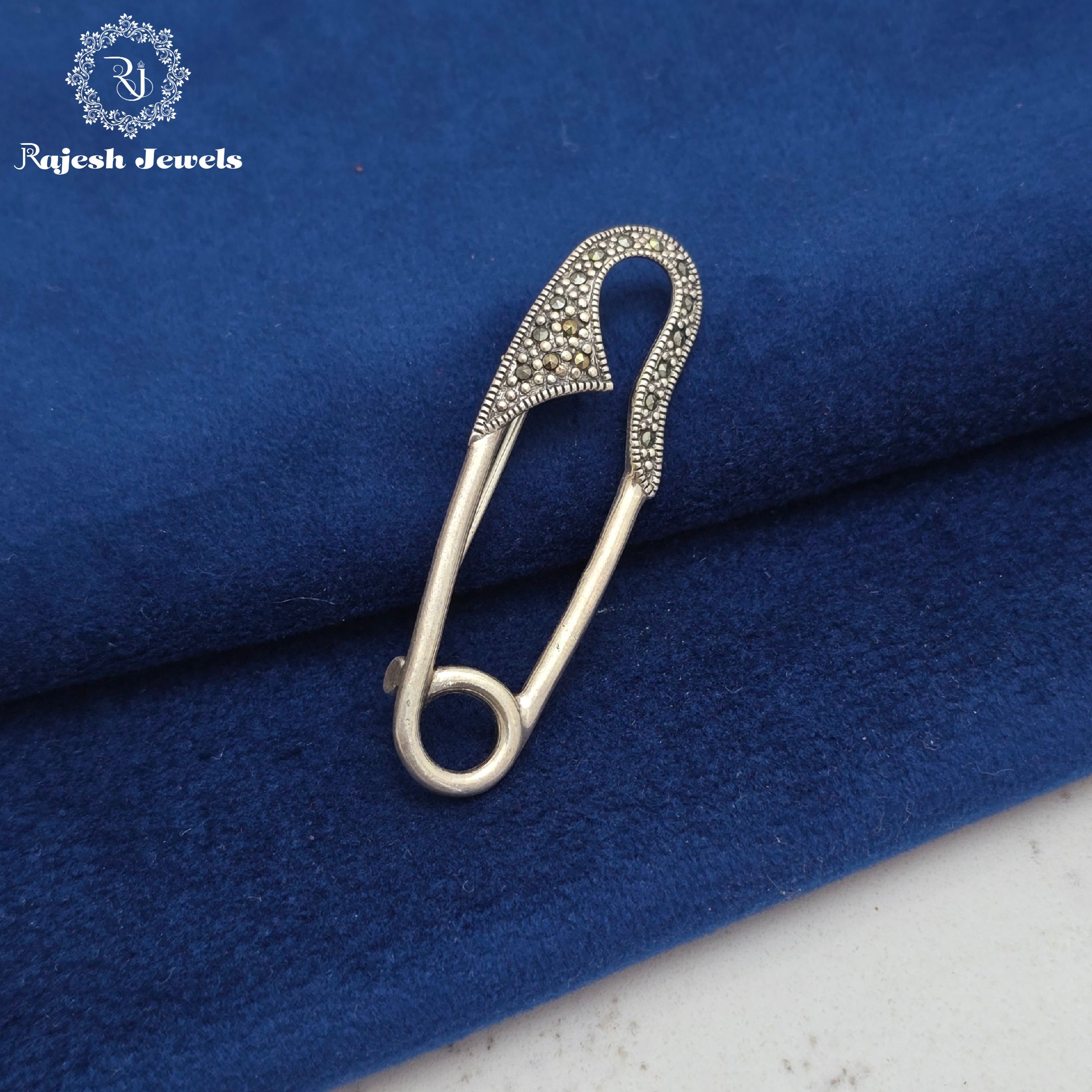 Elegant Marcasite Saree Pin