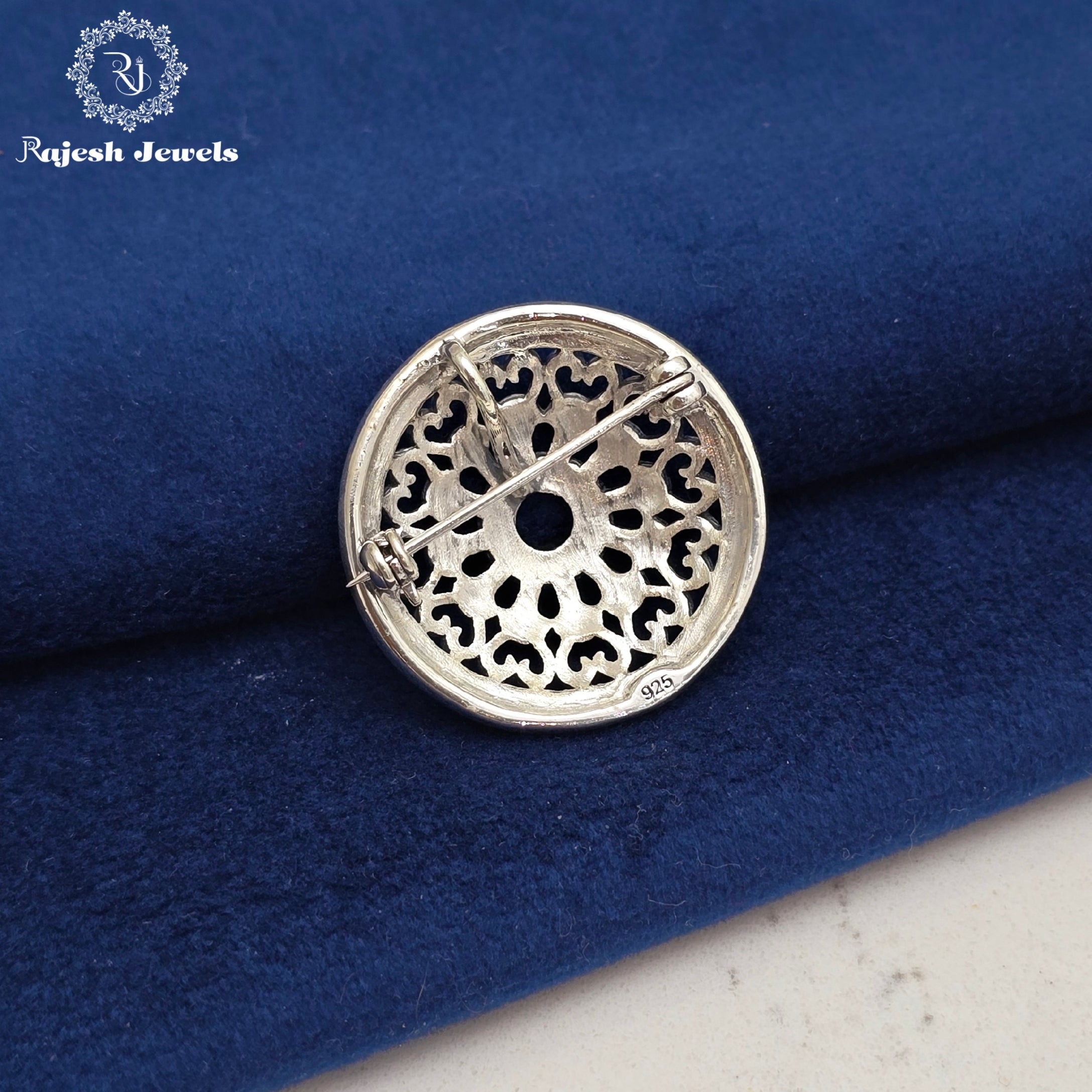 Circular Marcasite Brooch Cum Pendant