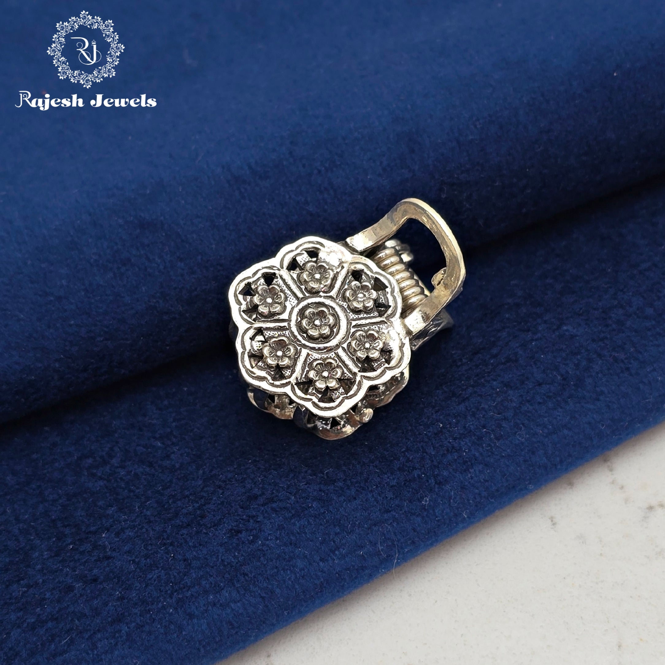 Floral Oxidised Clutcher