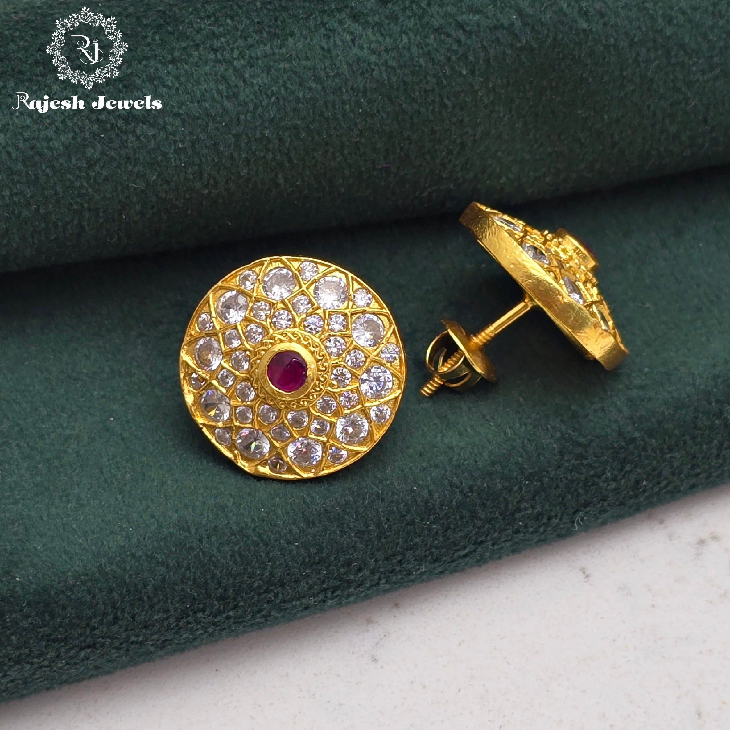 Classic Round Stud Earrings