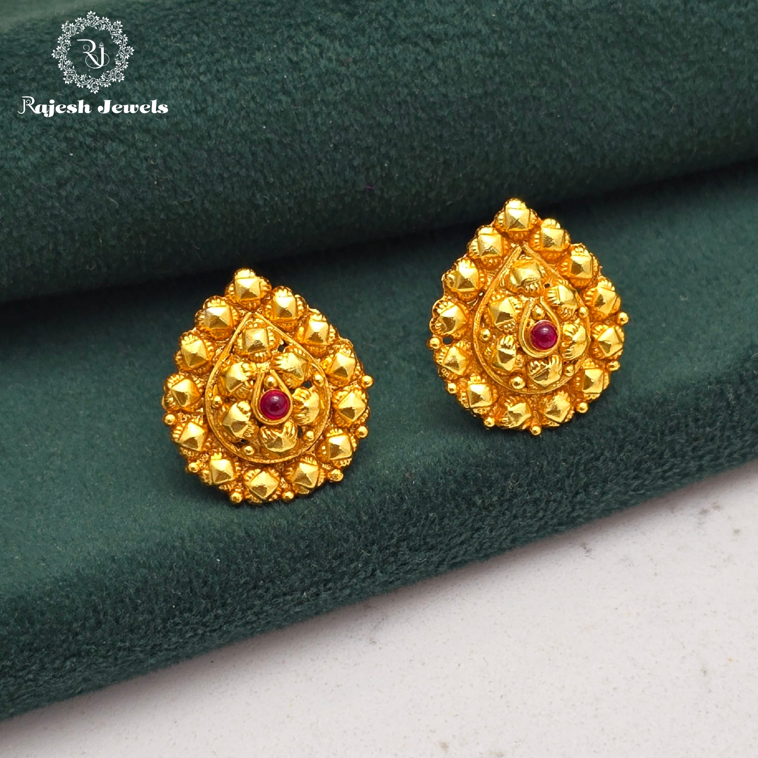 Teardrop Plain Gold Plated Earrings