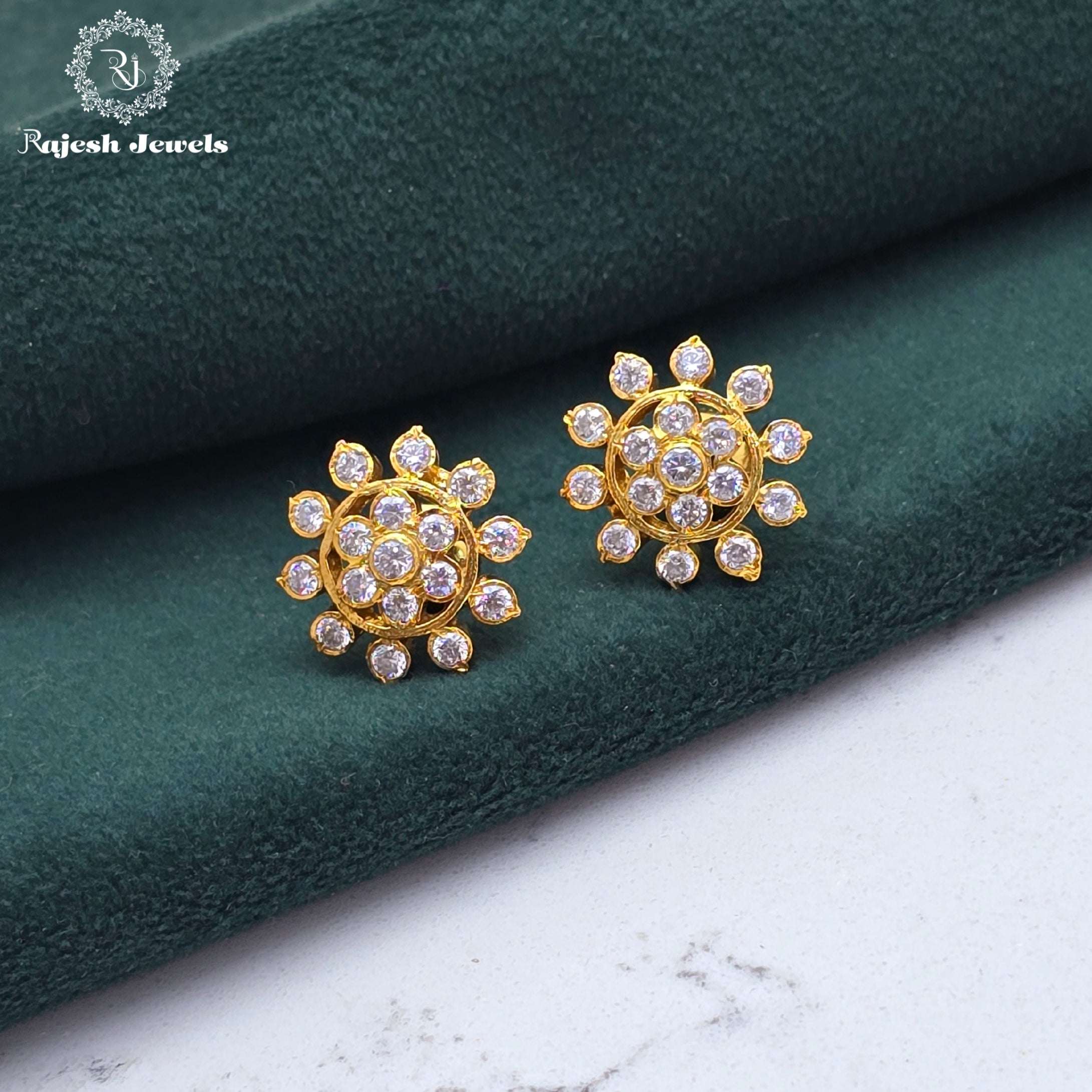 Shimmering Cz Stud Earrings