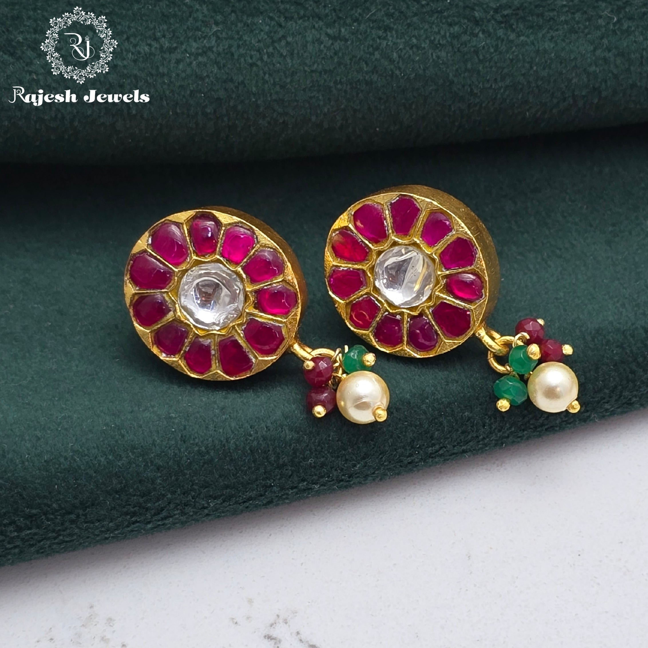 Opulent Kundan Stud Earrings