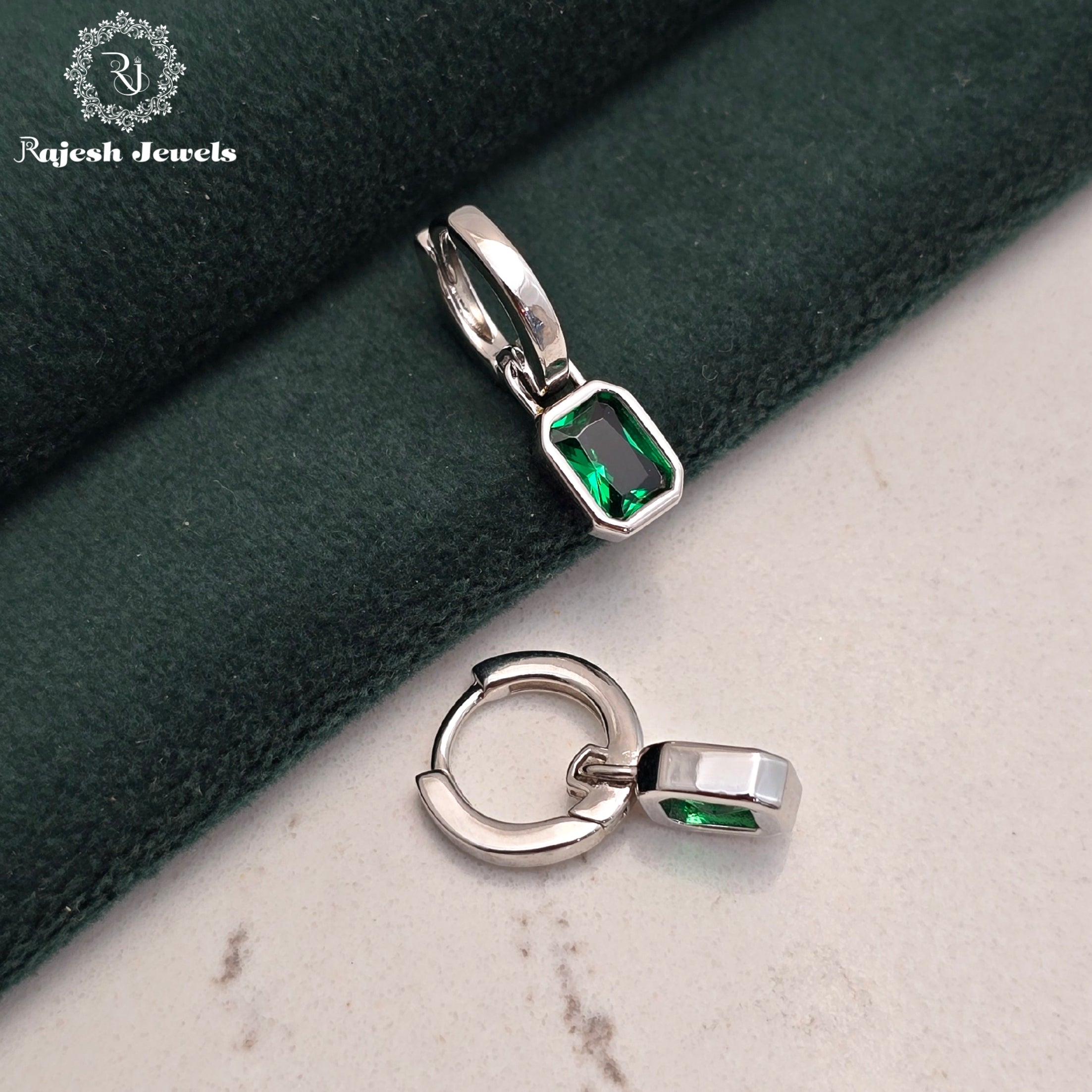 Mind-blowing Green Hoop Earrings