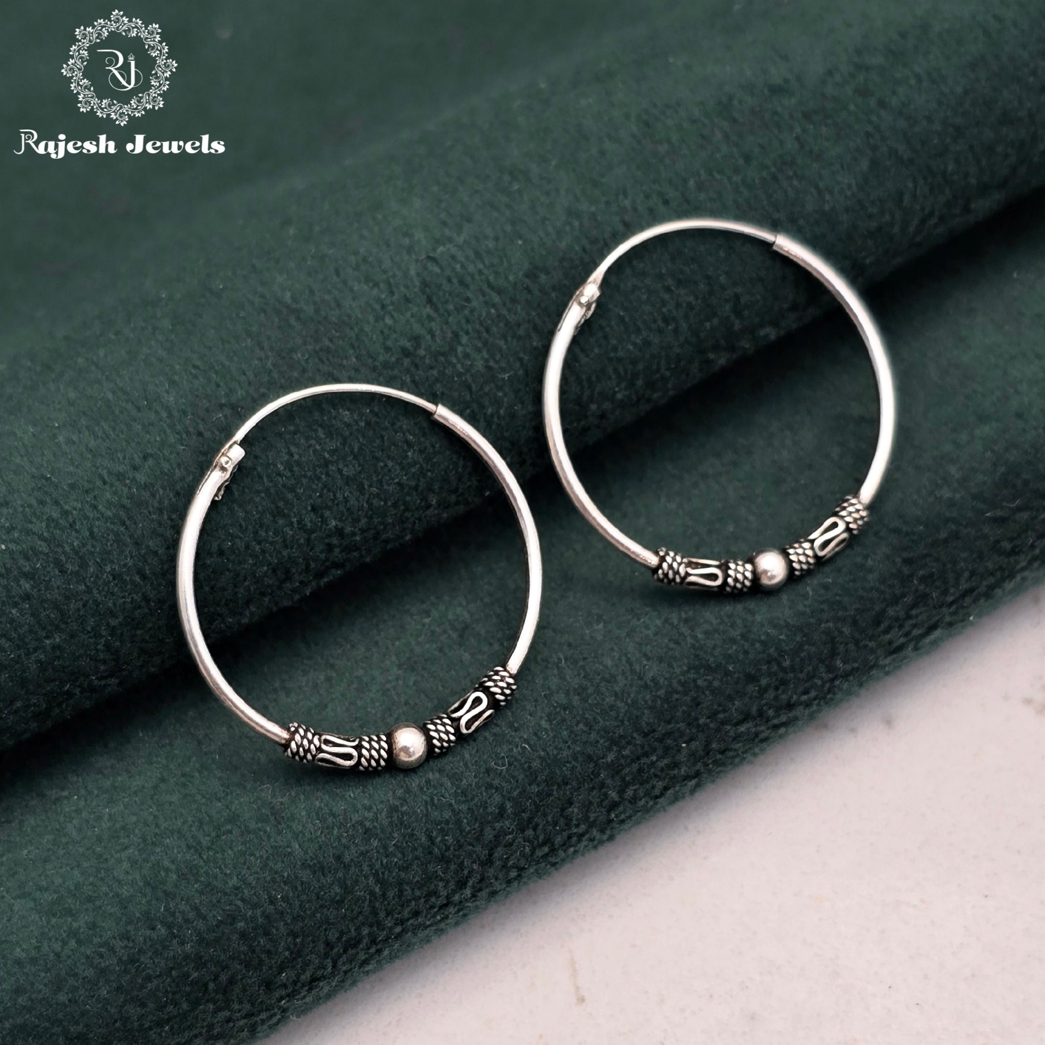 Oxidised Bangle Bali Earrings