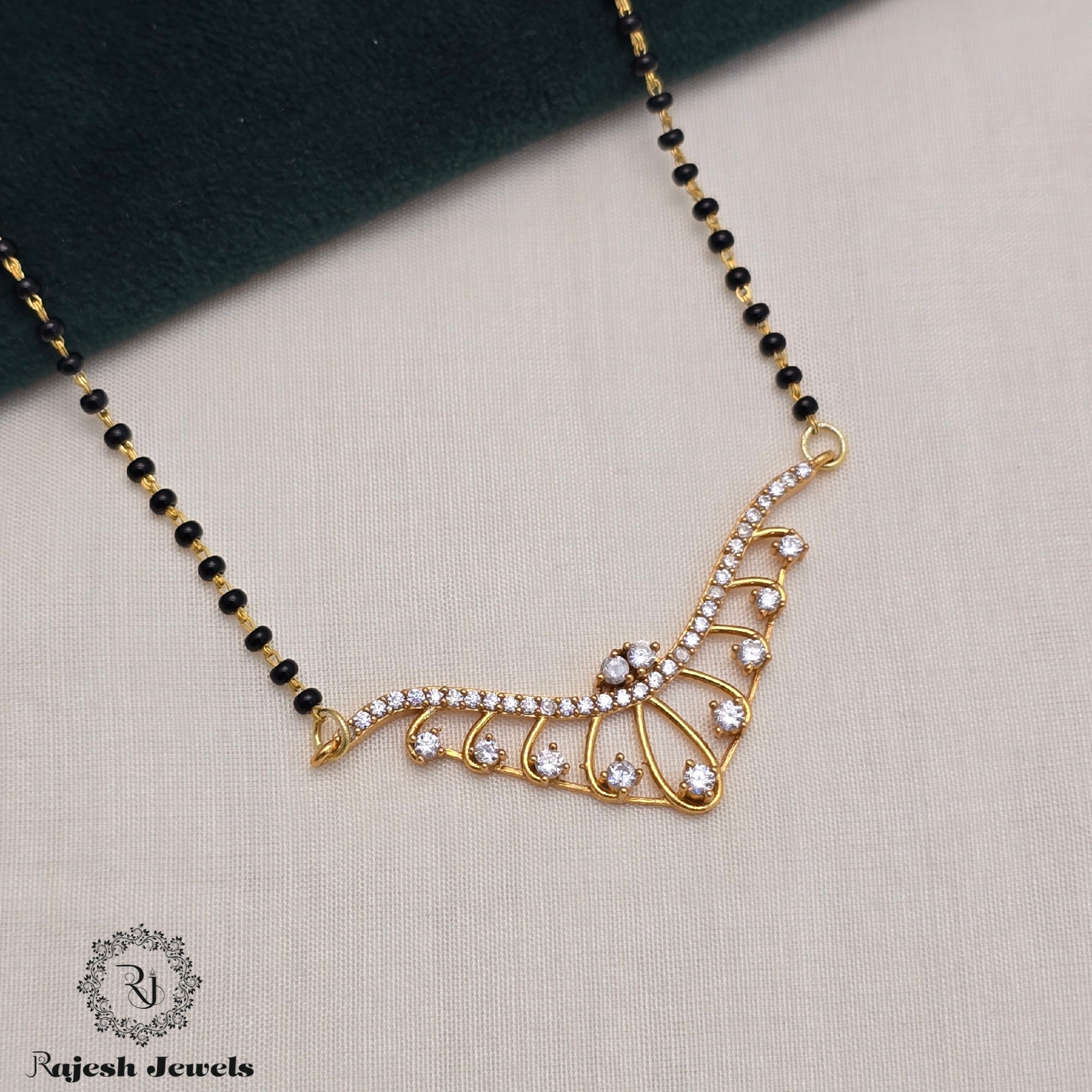Artistic Cz Gold Plated Mangalsutra