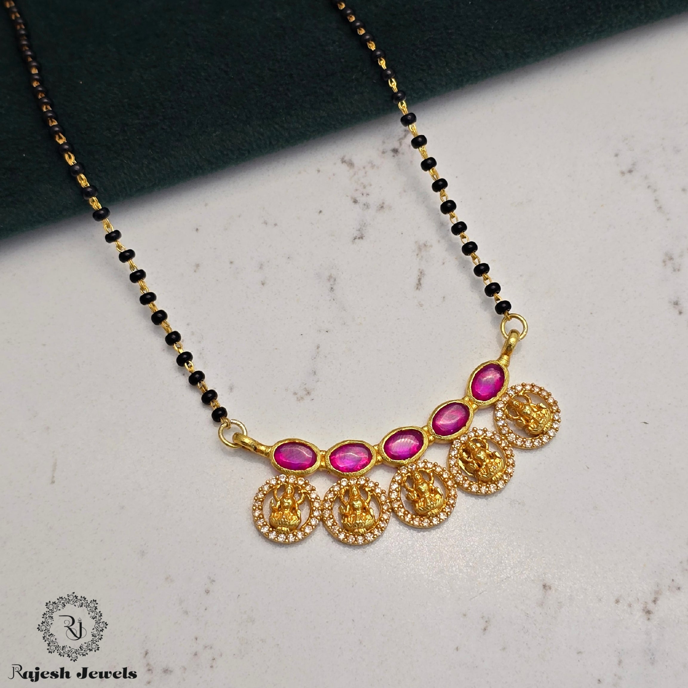 Lakshmi Coin Blackbead Mangalsutra