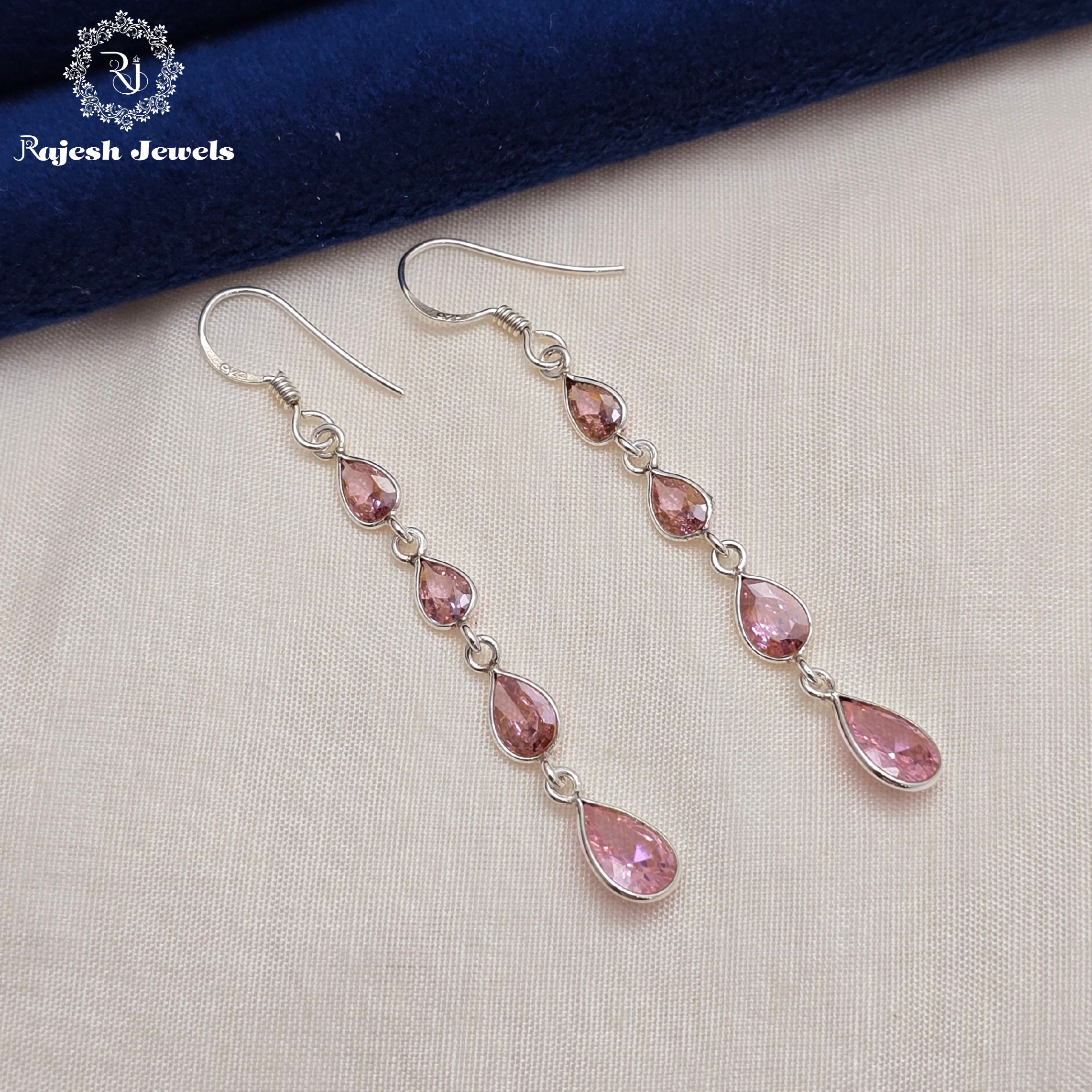 Amazing Baby Pink Hanging Earrings