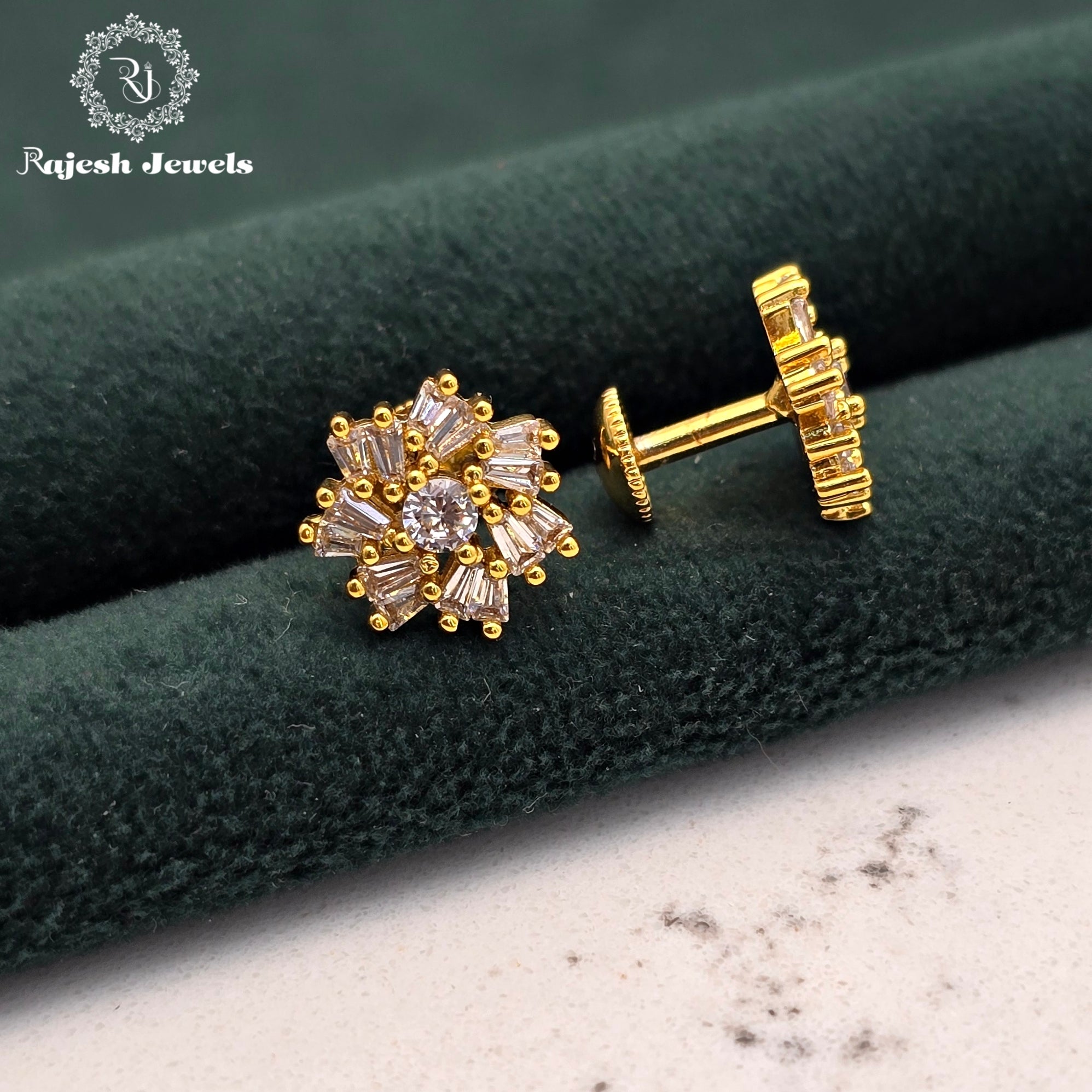 Swirling Cz South Screw Studs