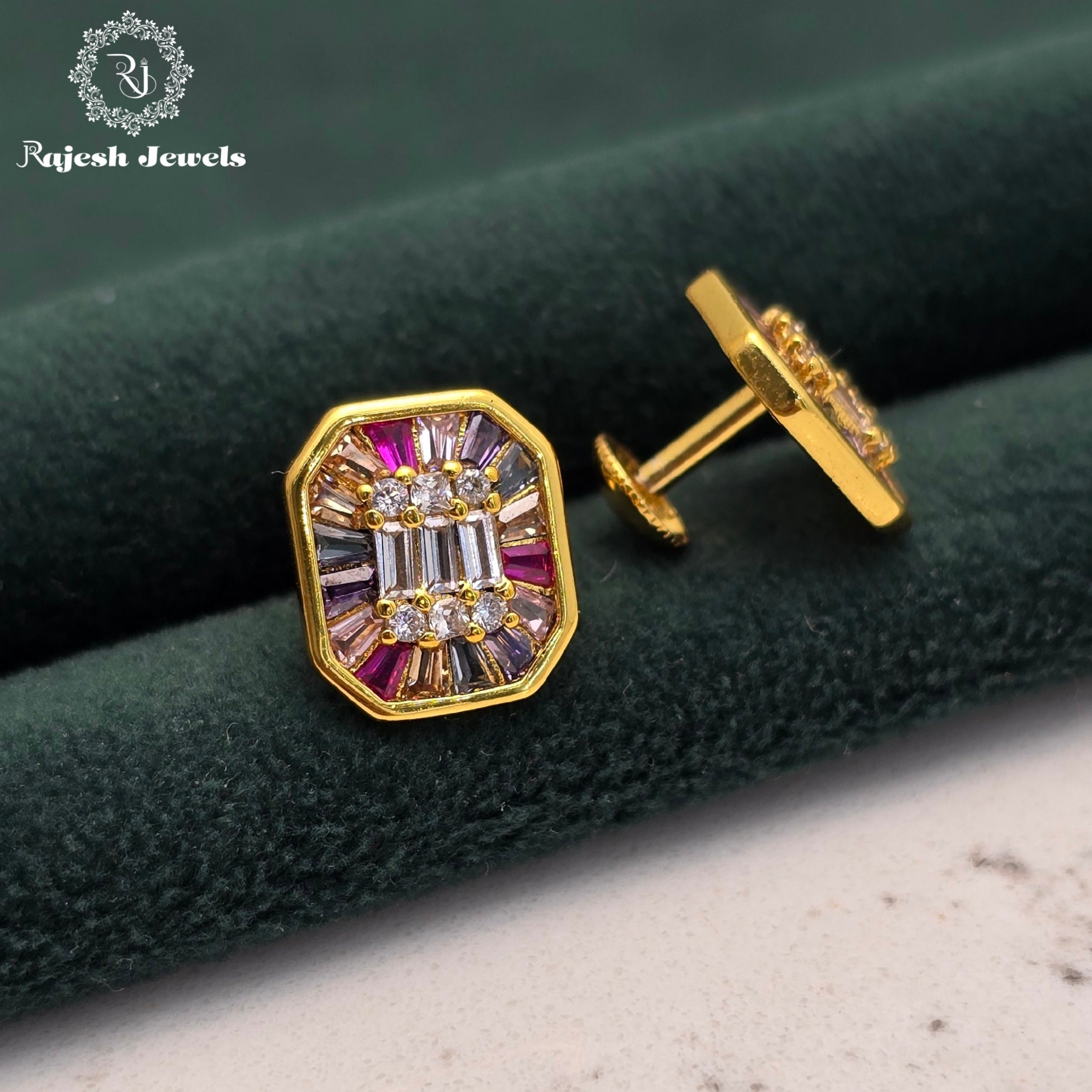Mesmerizing Cz South Screw Stud Earrings