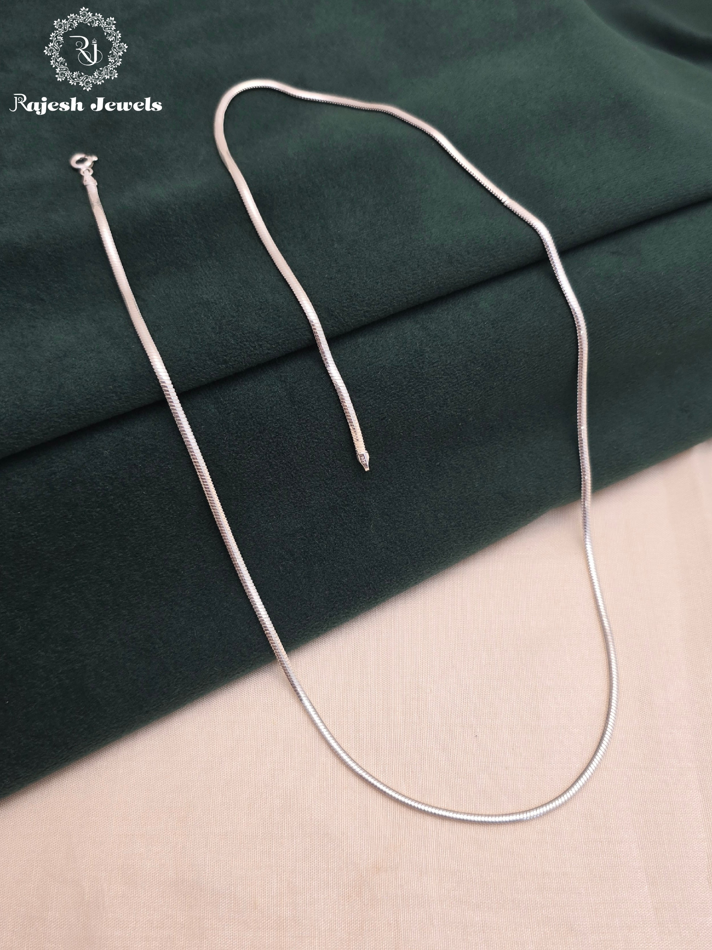 Amazing Half Round Sterling Silver Neckchain