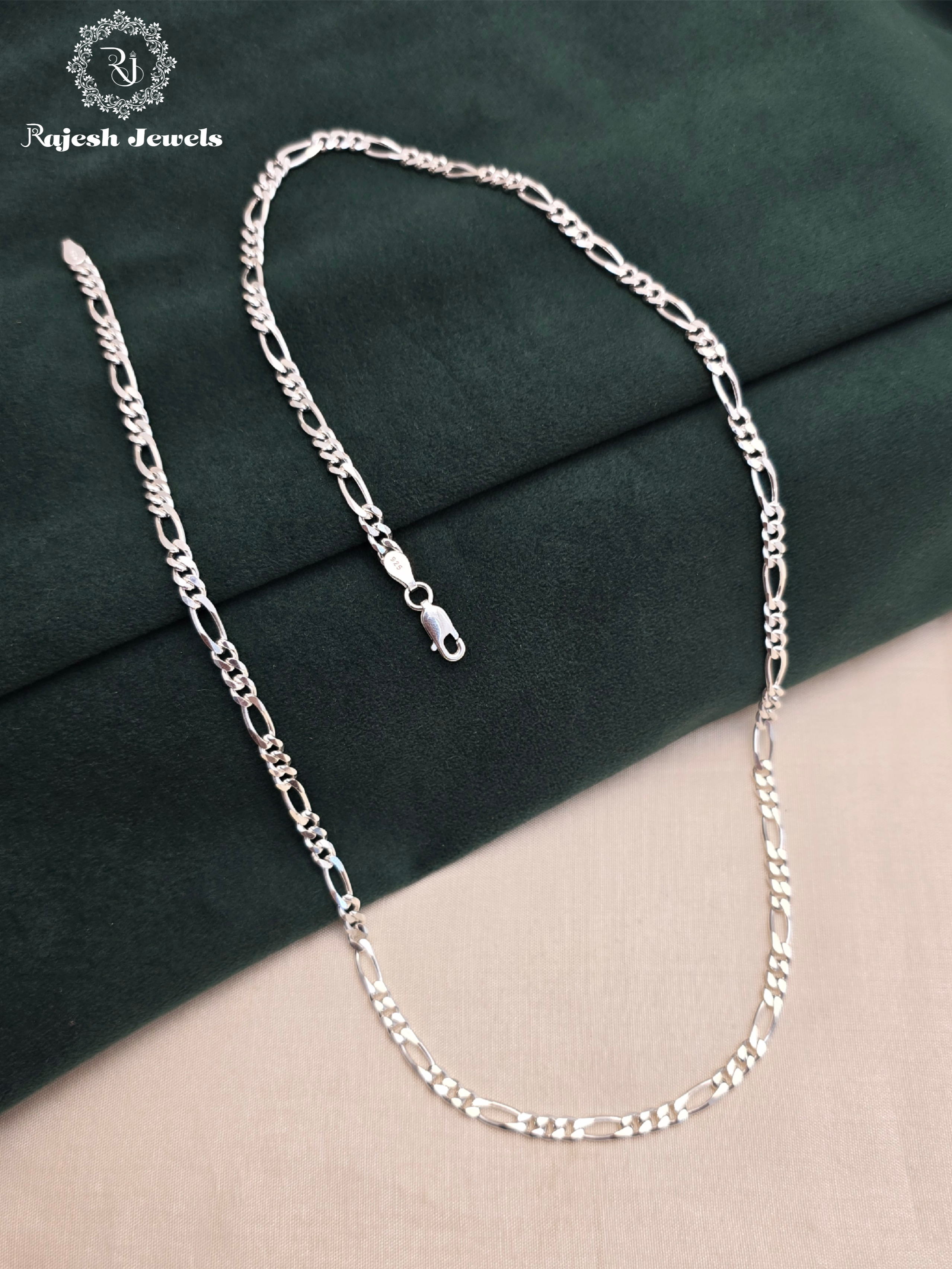 Thick Figaro Sterling Silver Neckchain