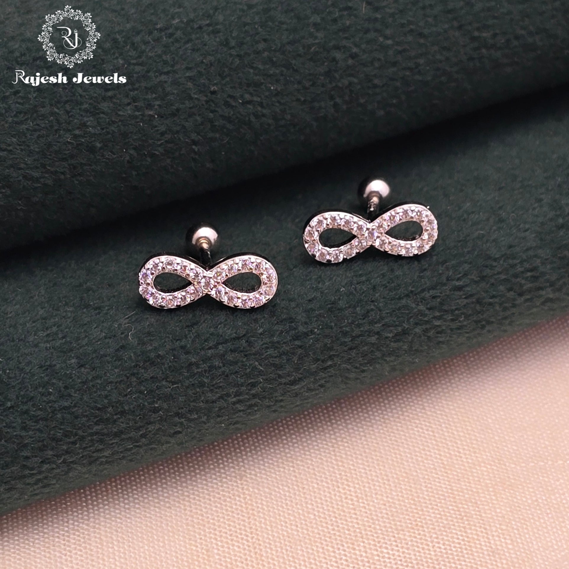 Elegant Infinity Cz Minimalistic Stud Earrings