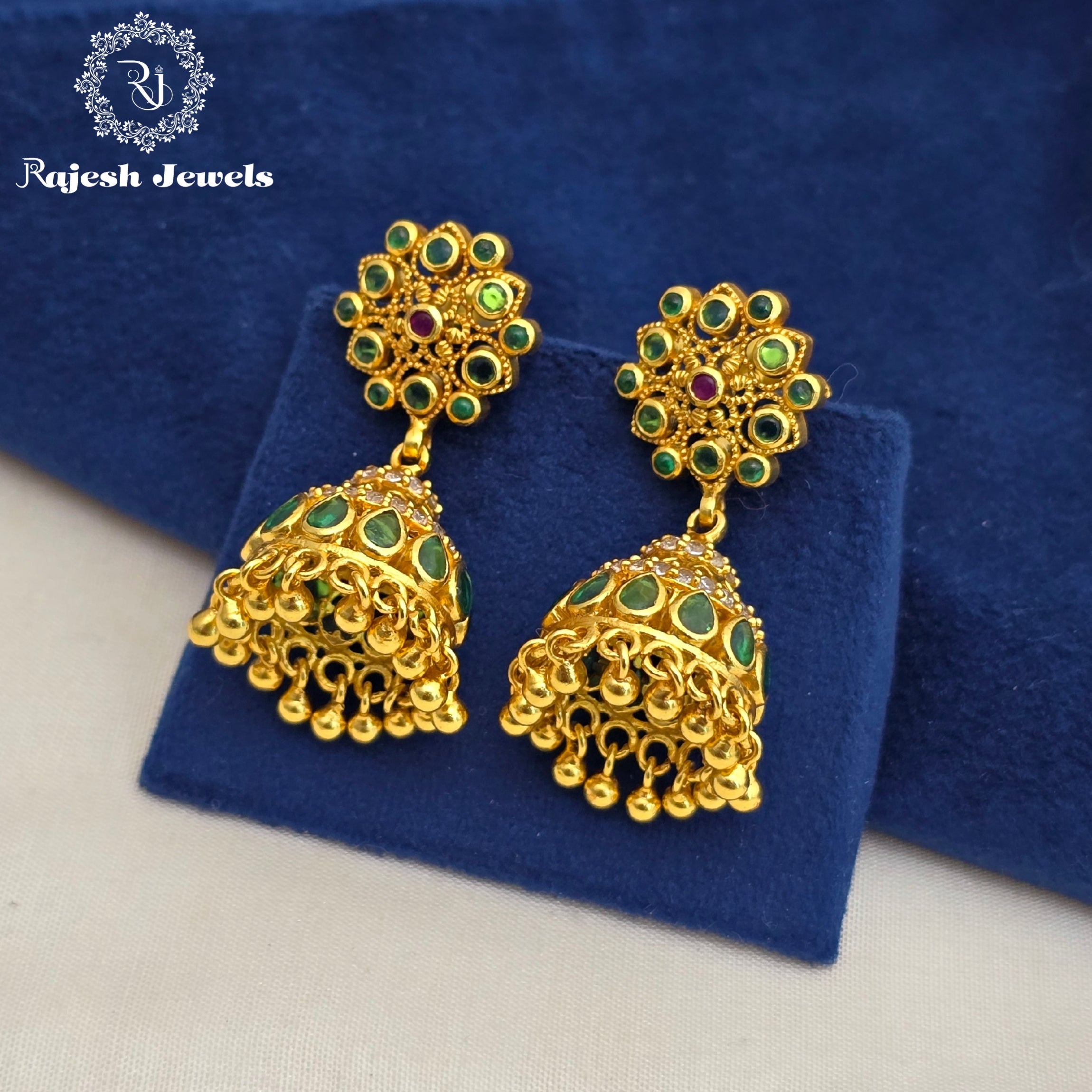 Stunning Cz Silver Gold Polished Earrings