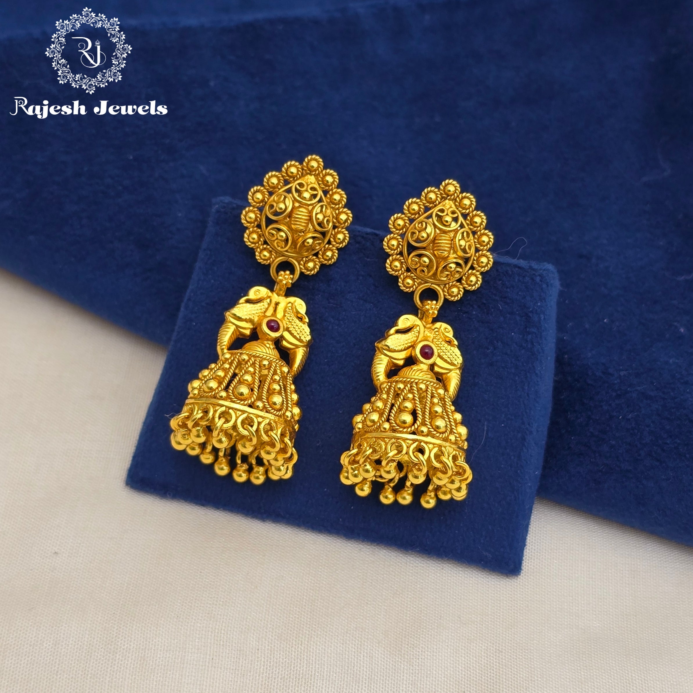 Graceful Peacock Jumka Earrings