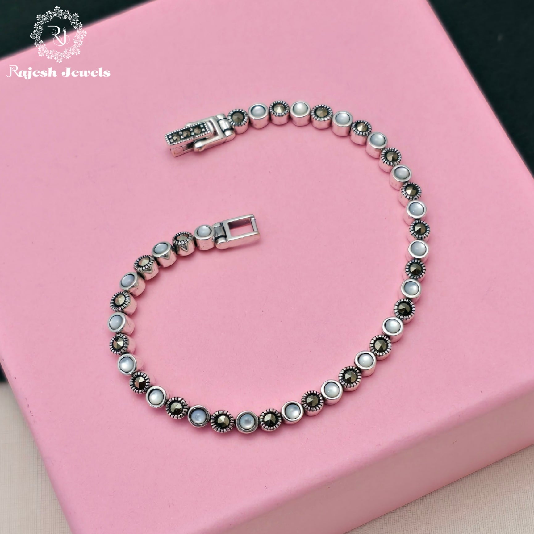 Amazing Moon & Marcasite Fusion Bracelet