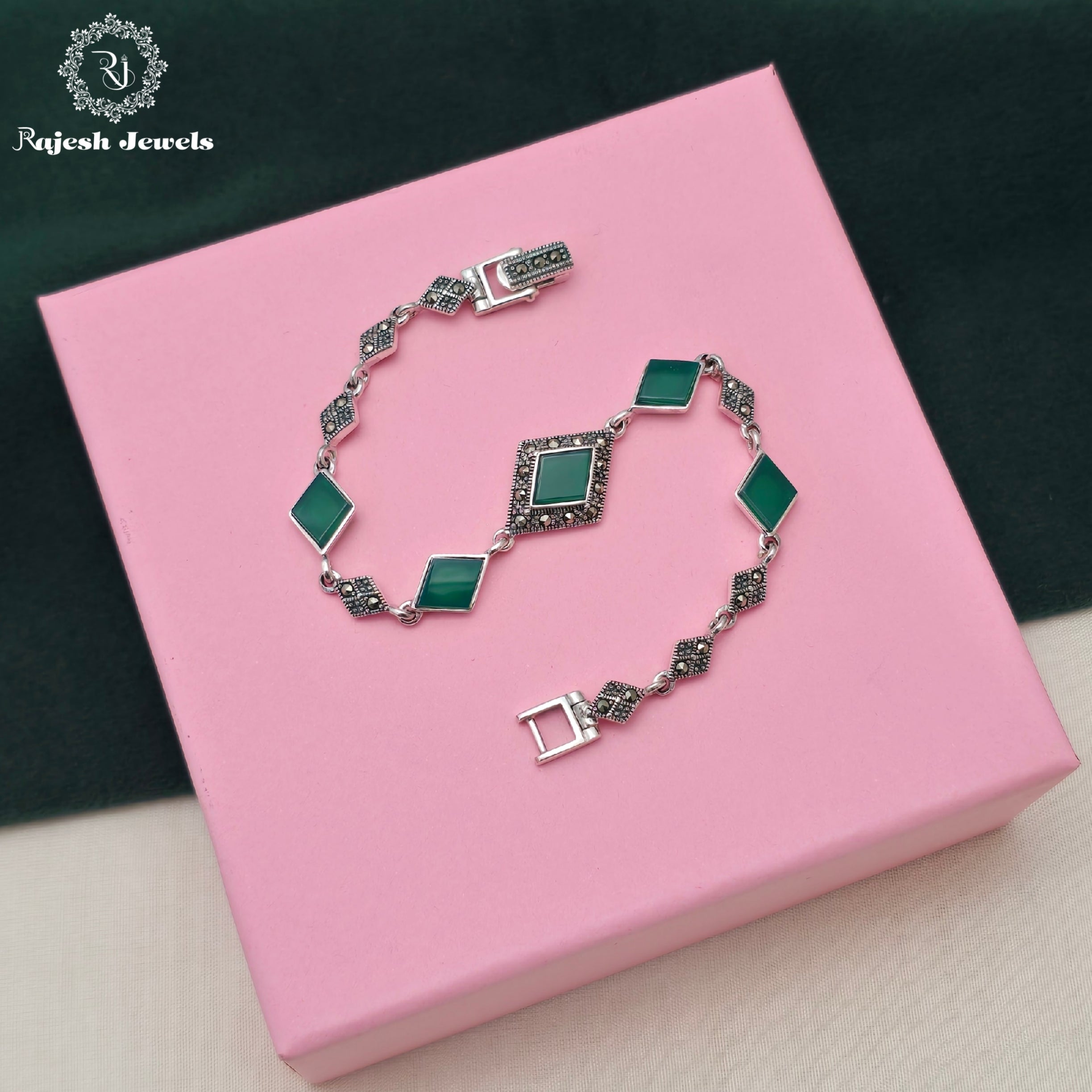 Geometric Shaped Marcasite Bracelet