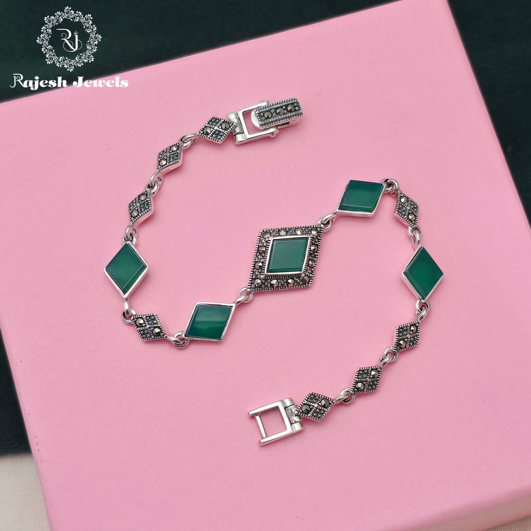 Geometric Shaped Marcasite Bracelet