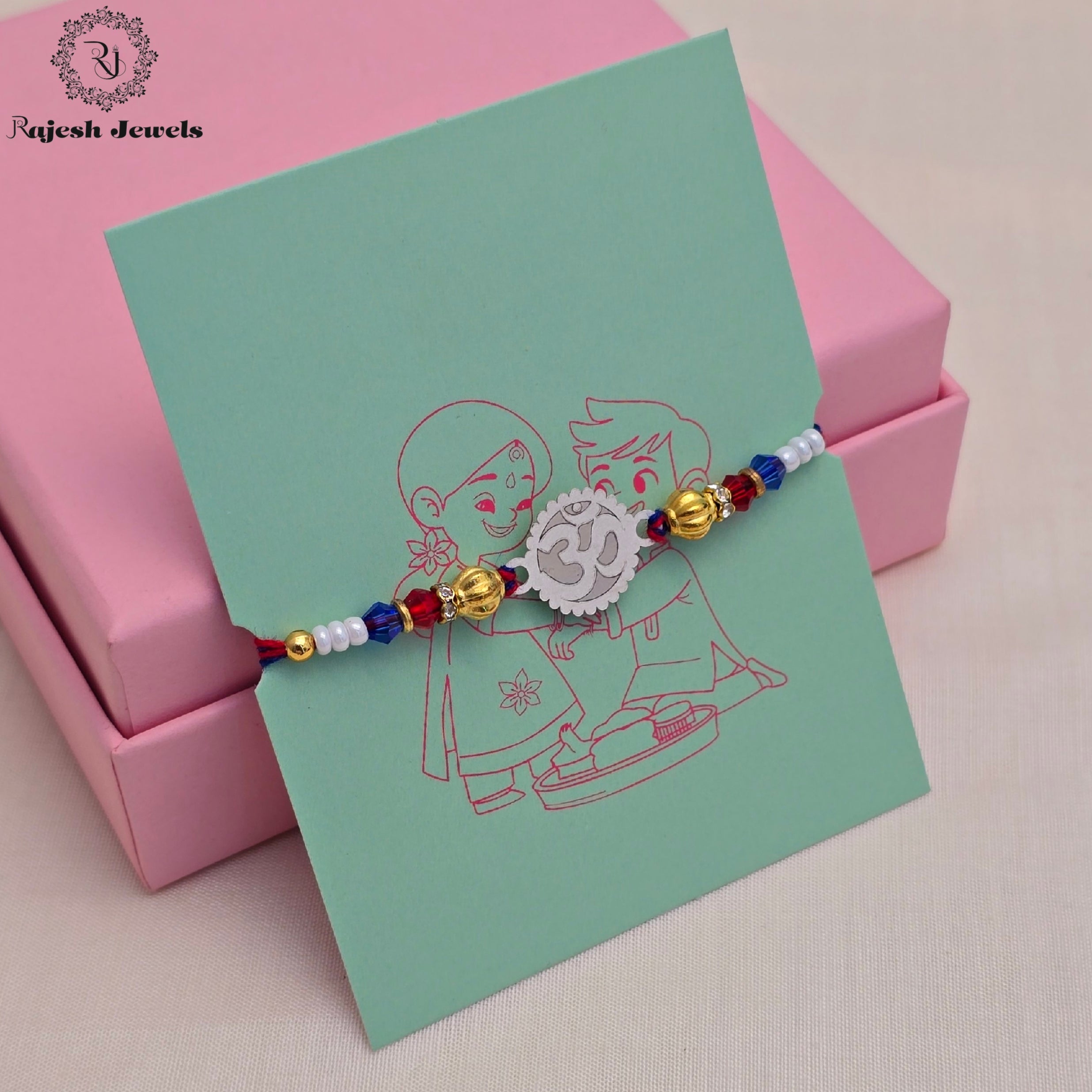 Om Silver Rakhi