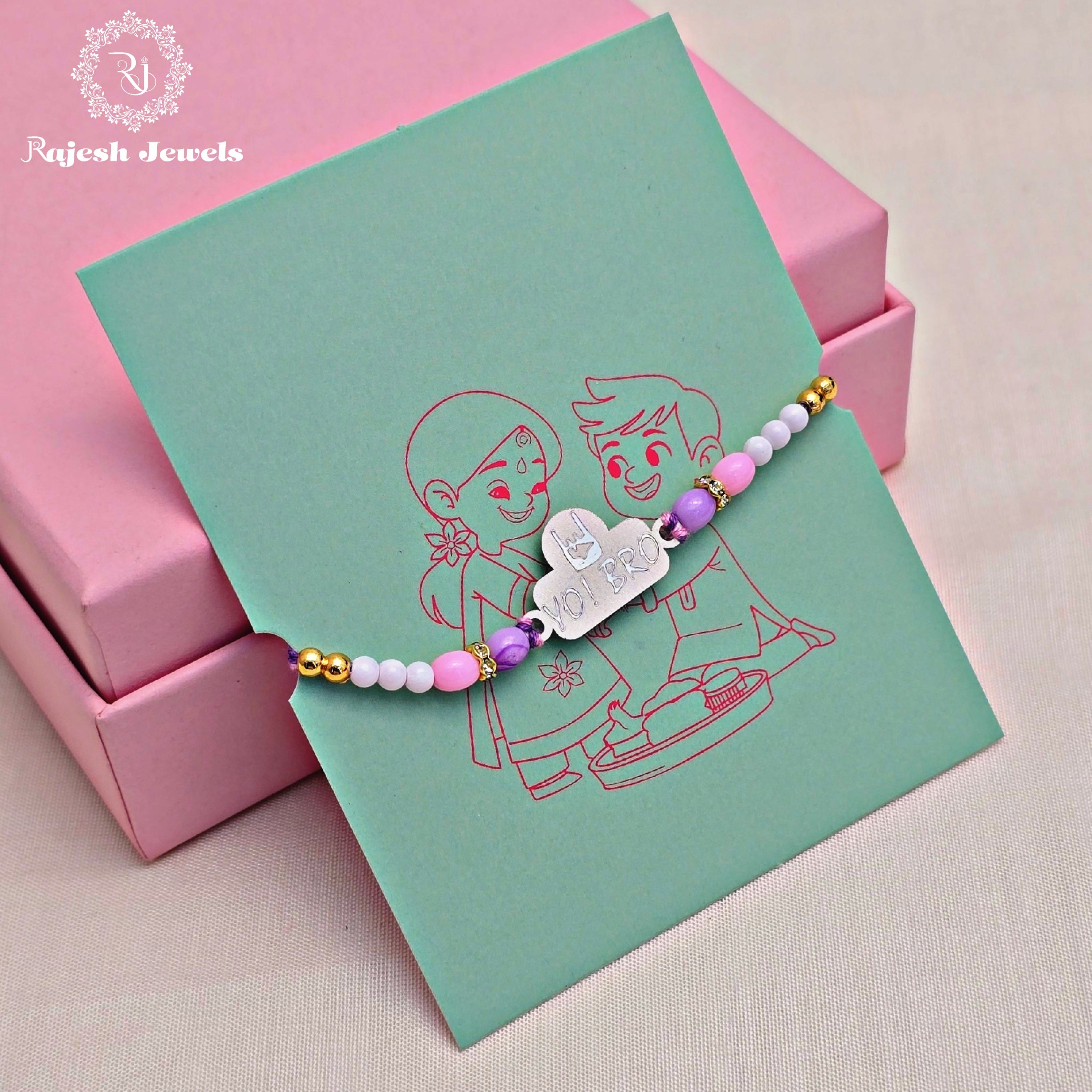 Yo Bro Silver Rakhi