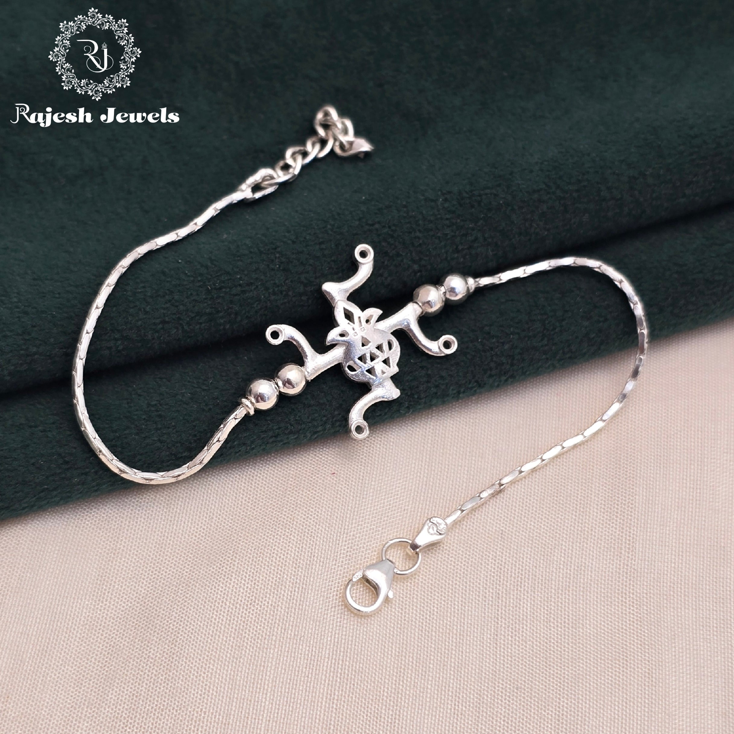 Magal Swastik Silver Rakhi