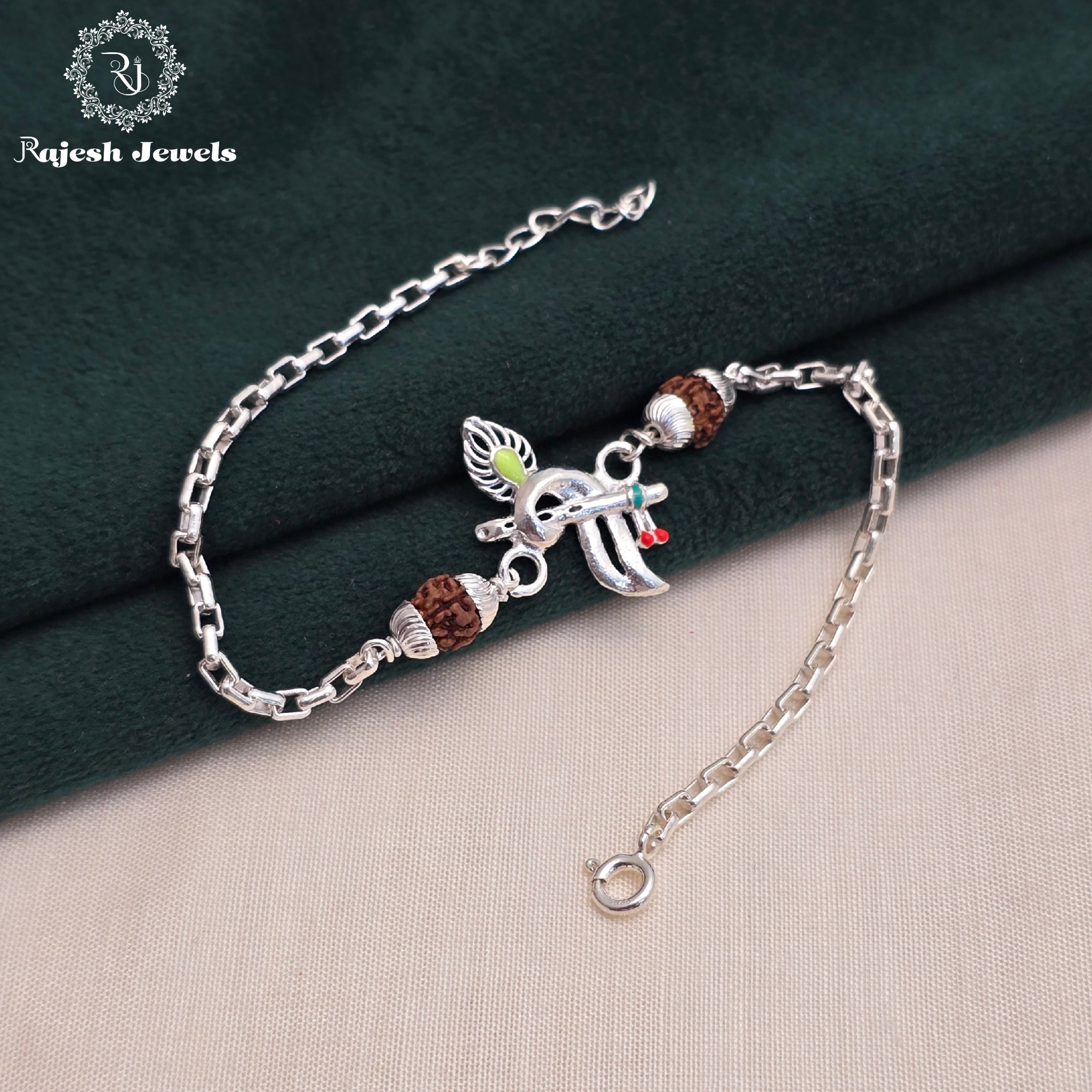 Krishna's Flute Silver Rakhi