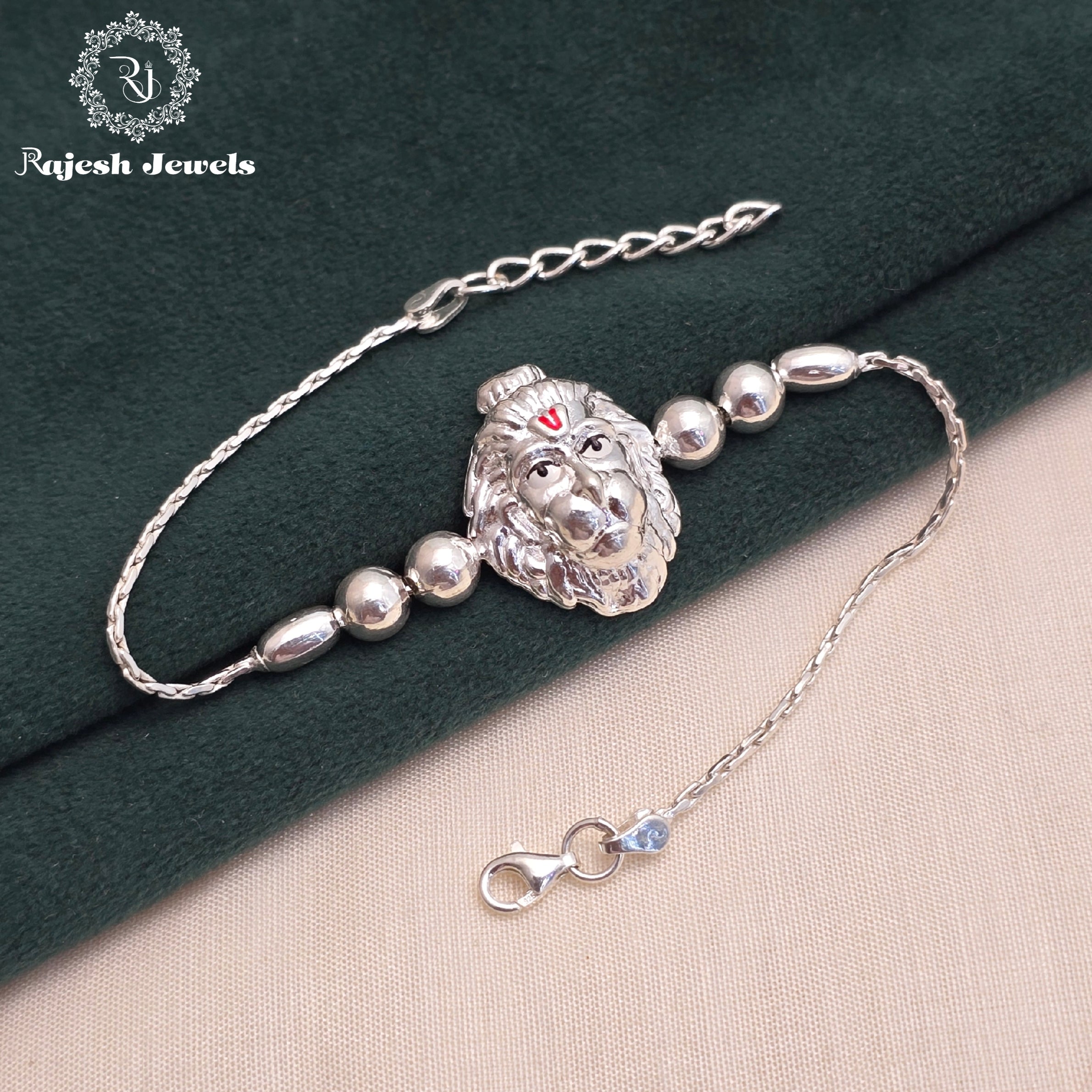Hanuman Face Silver Rakhi