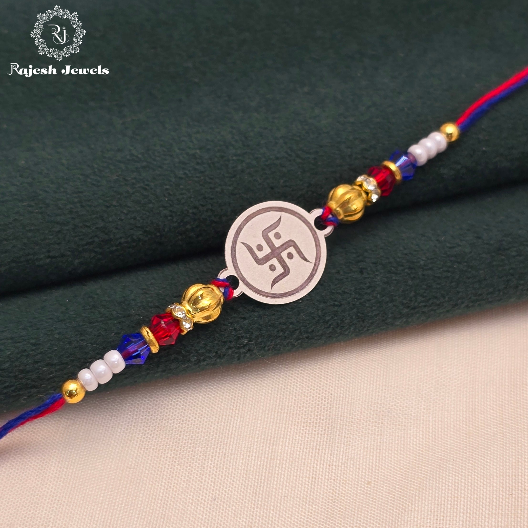 Swastik Silver Rakhi