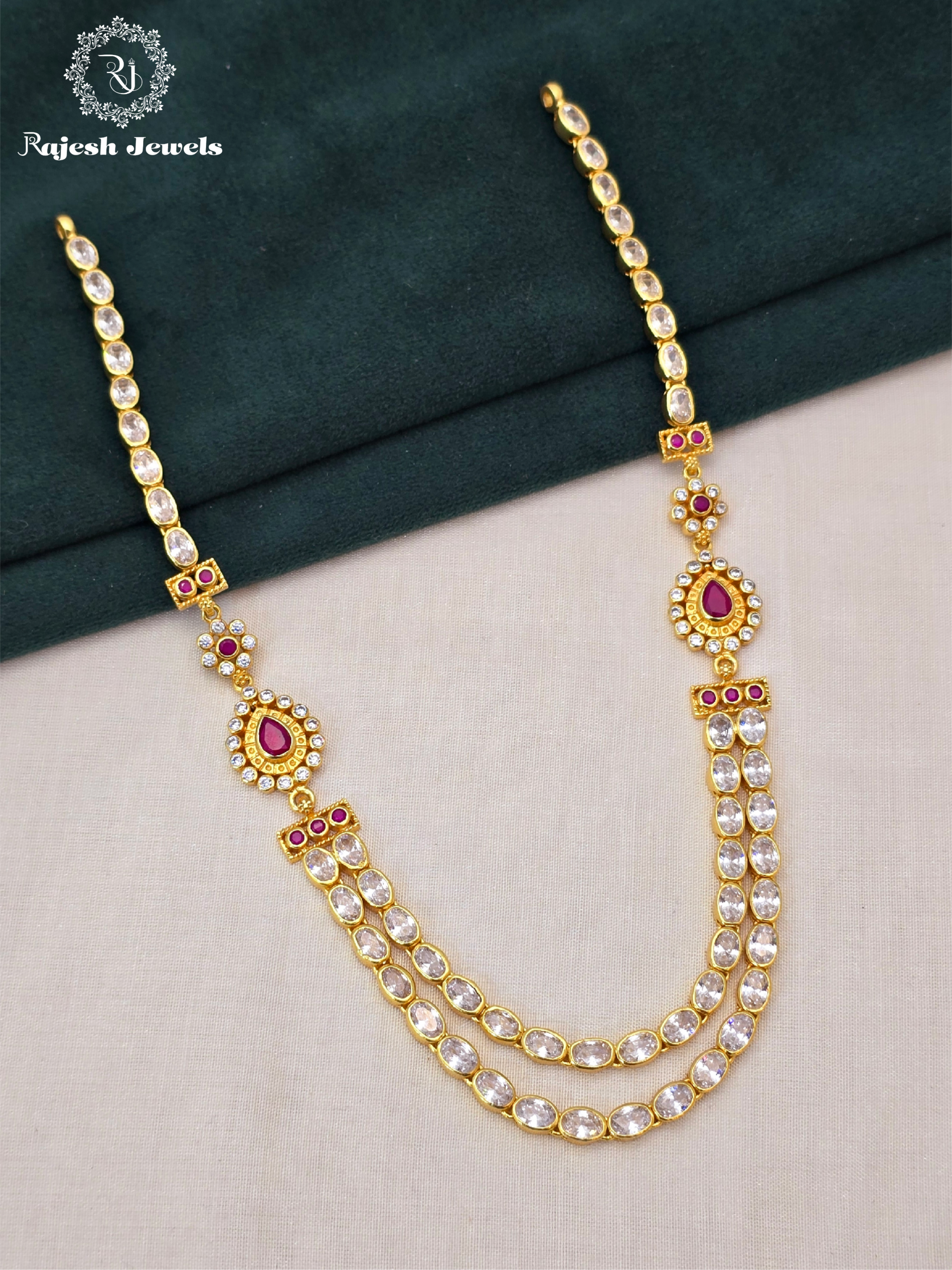 Sparkling Dual Chain Necklace