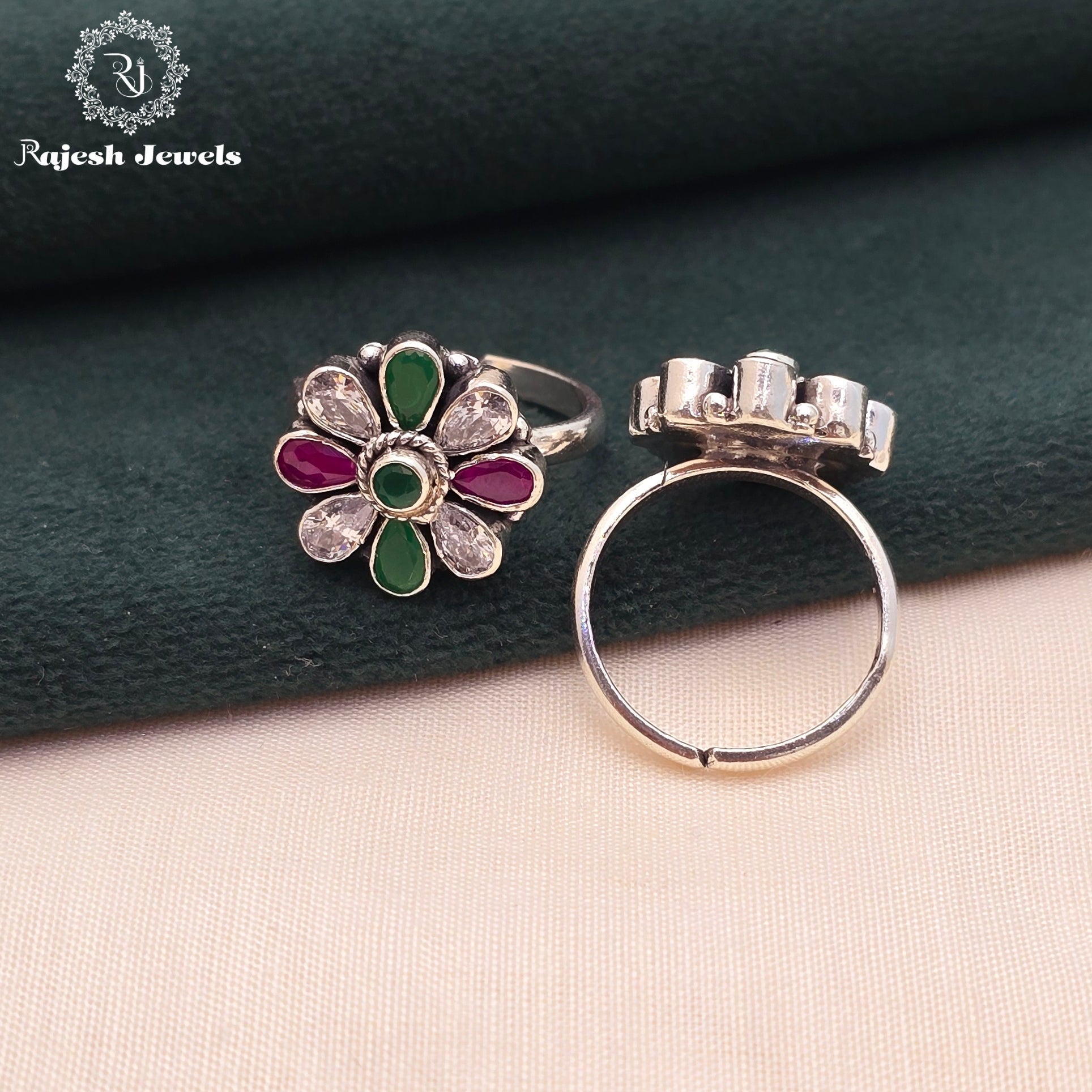 Attractive Multi Colour Cutstone Toerings
