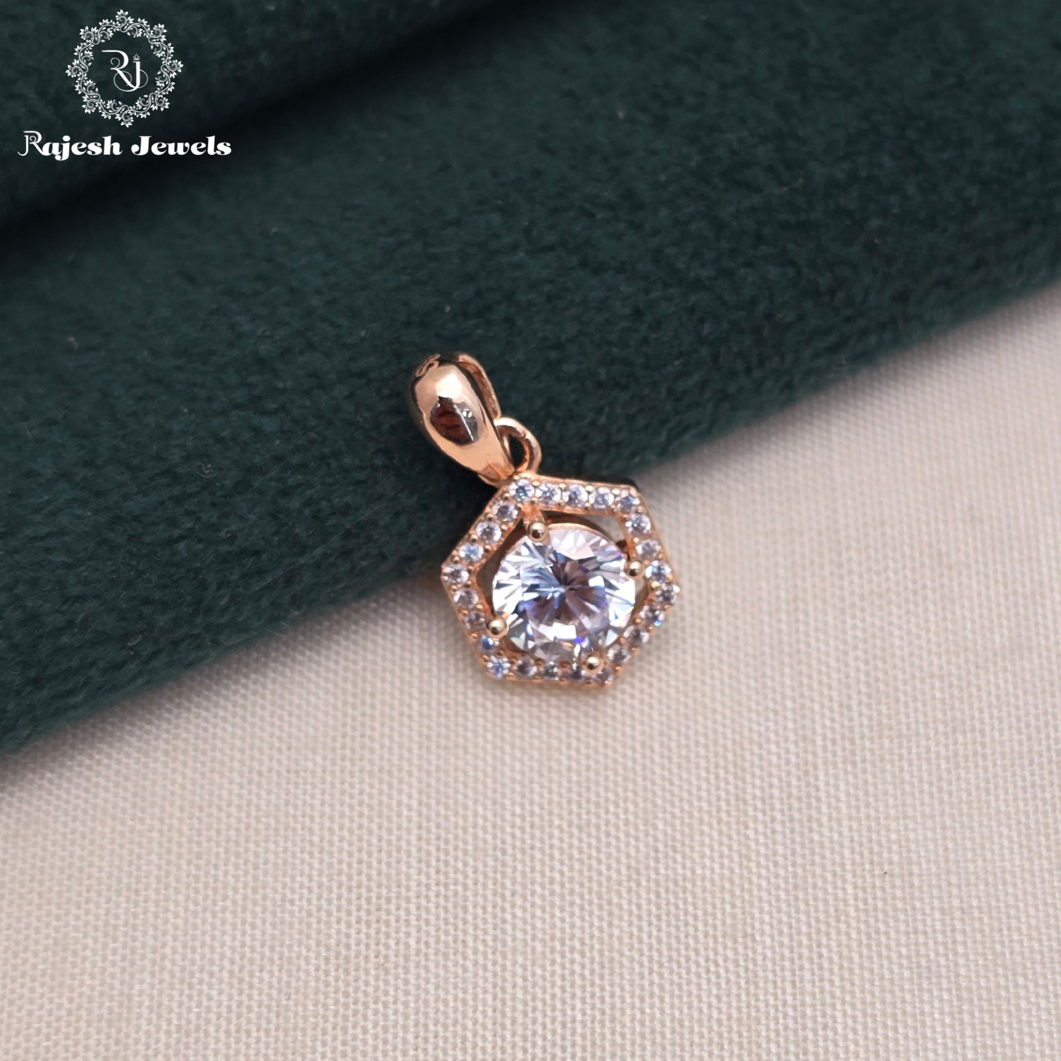 Solitaire Minimalistic Cz Rosegold Pendant