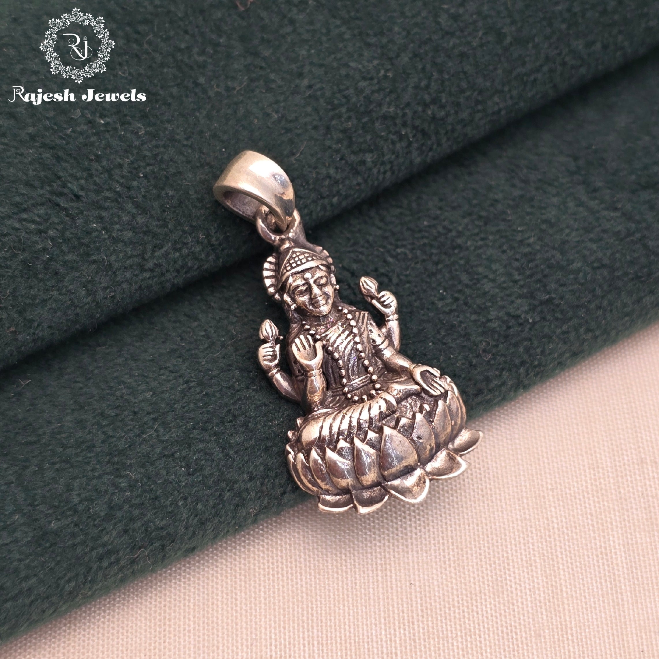 Maa Laxmi Silver Pendant
