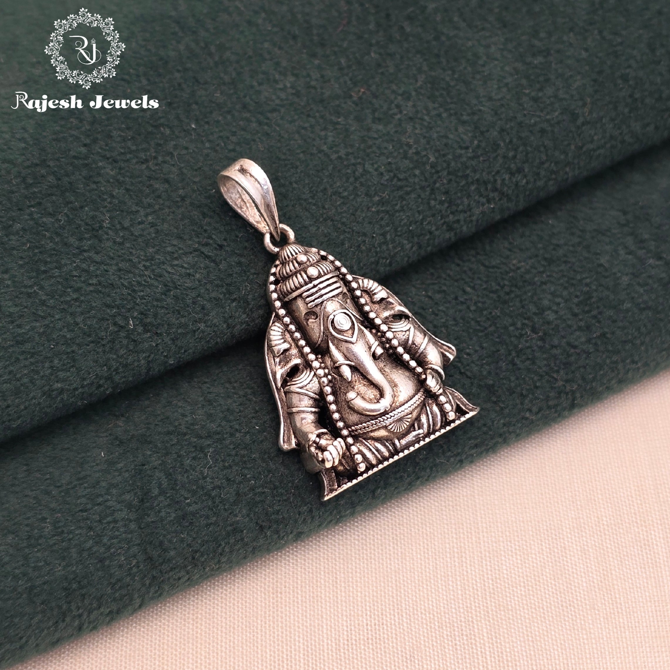 Gajanana 3D Silver Pendant