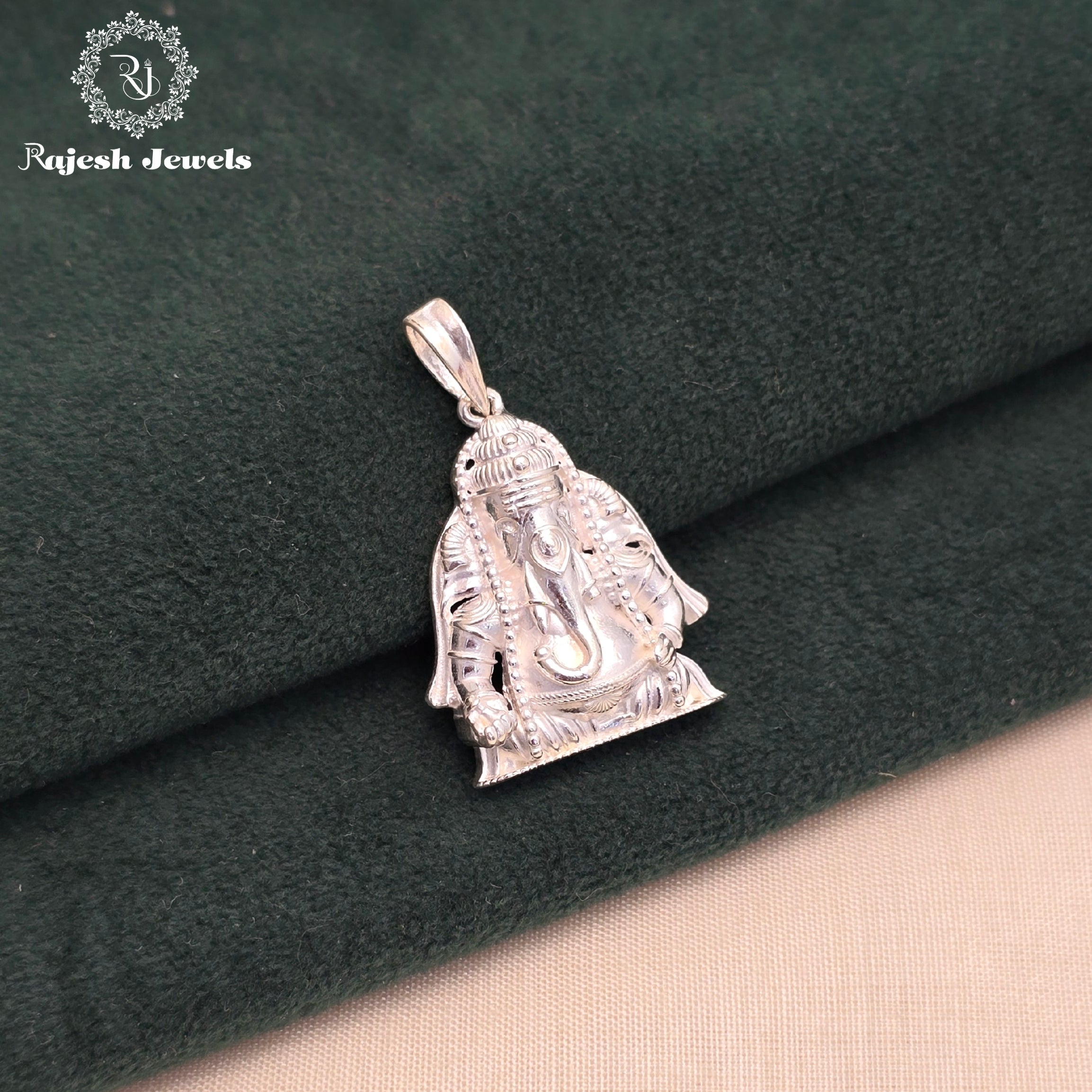 Ganapati 3D Silver Pendant