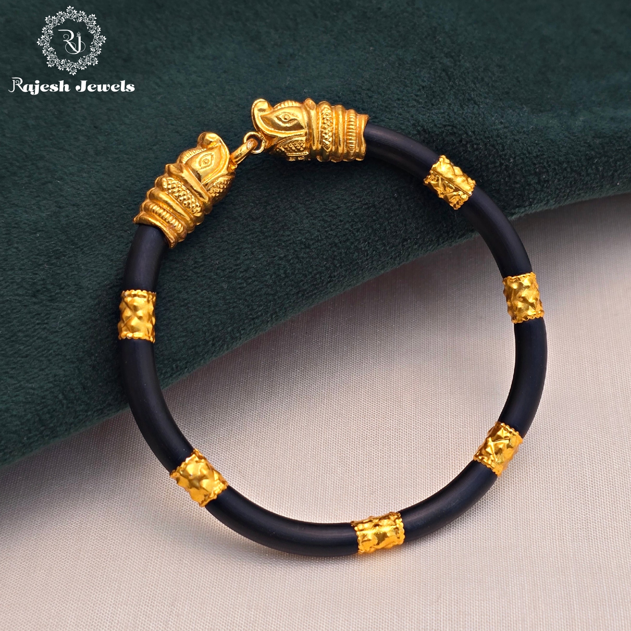 Elephant Gold Plated Silicon Bracelet