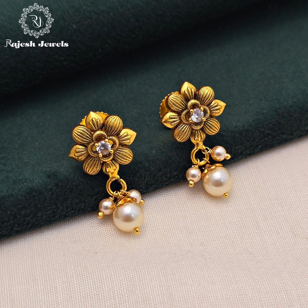 Glorious Pearl Drop Stud Earrings