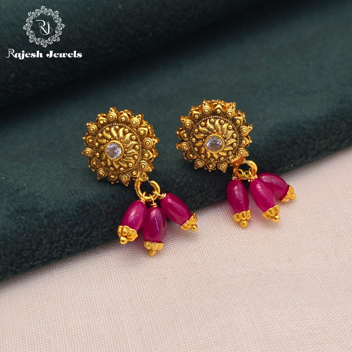 Attractive Ruby Drop Earrings