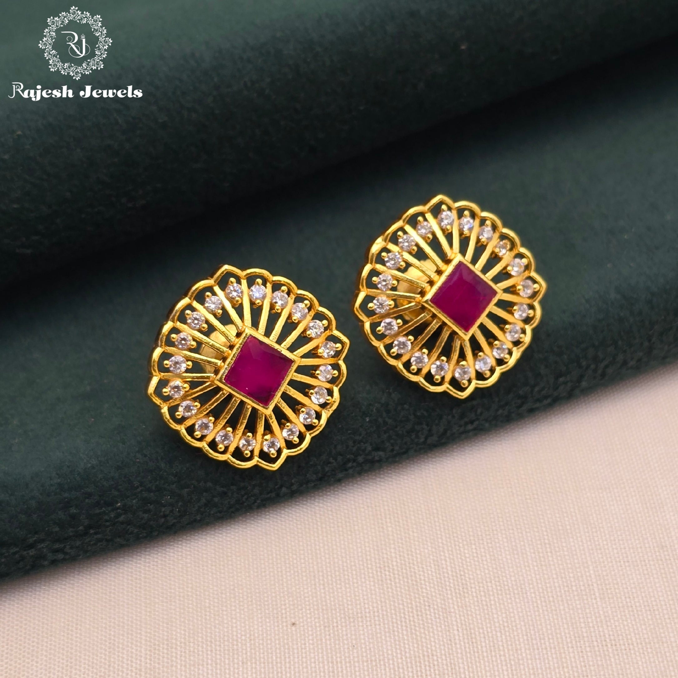 Stylish Squared Cz Stud Earrings