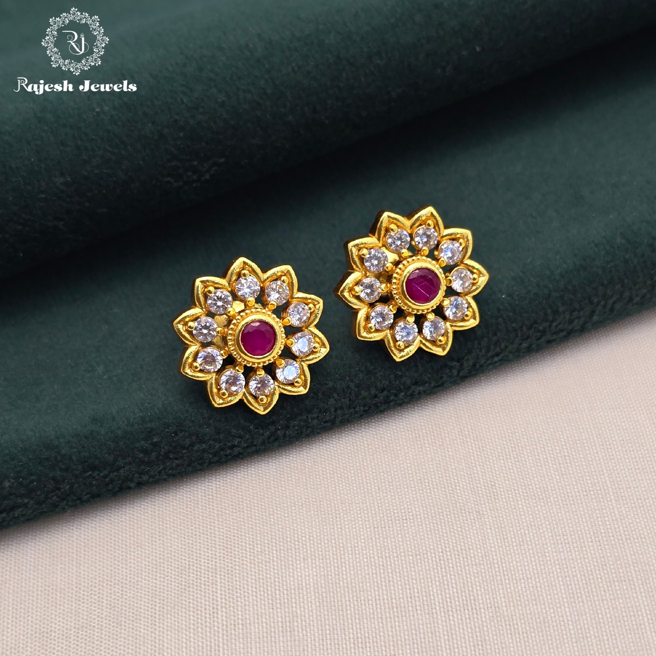 Vibrant Cz Stud Earrings