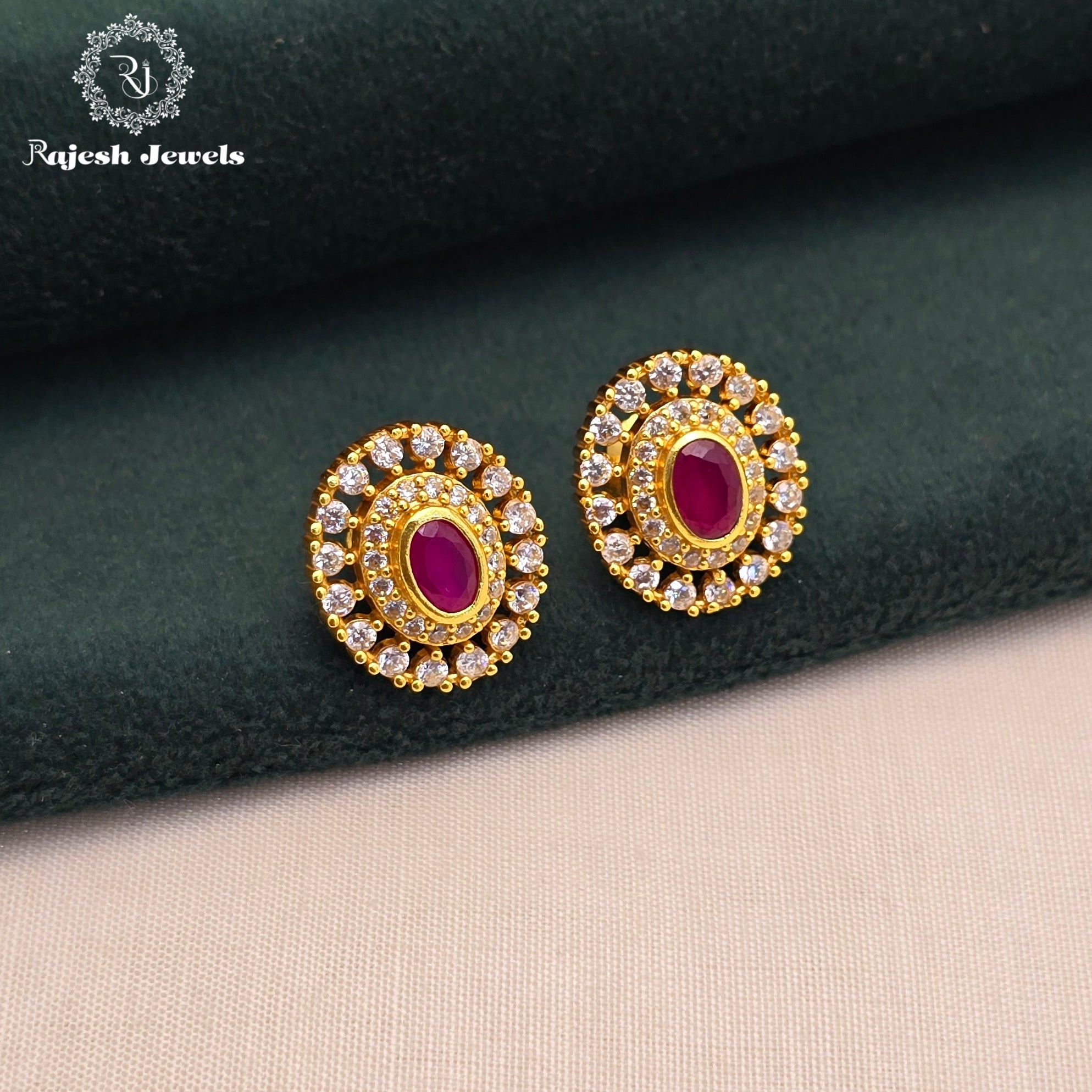 Oval Shaped Stud Earrings