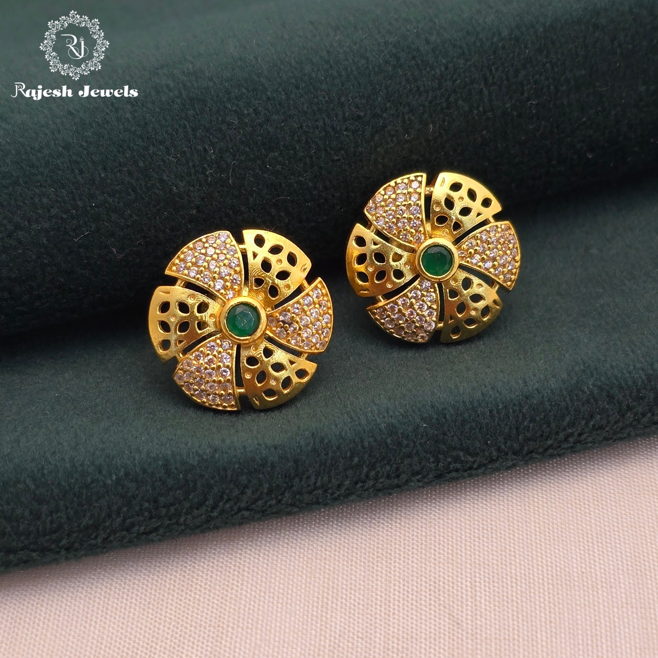 Pleasing Gold Plated Stud Earrings