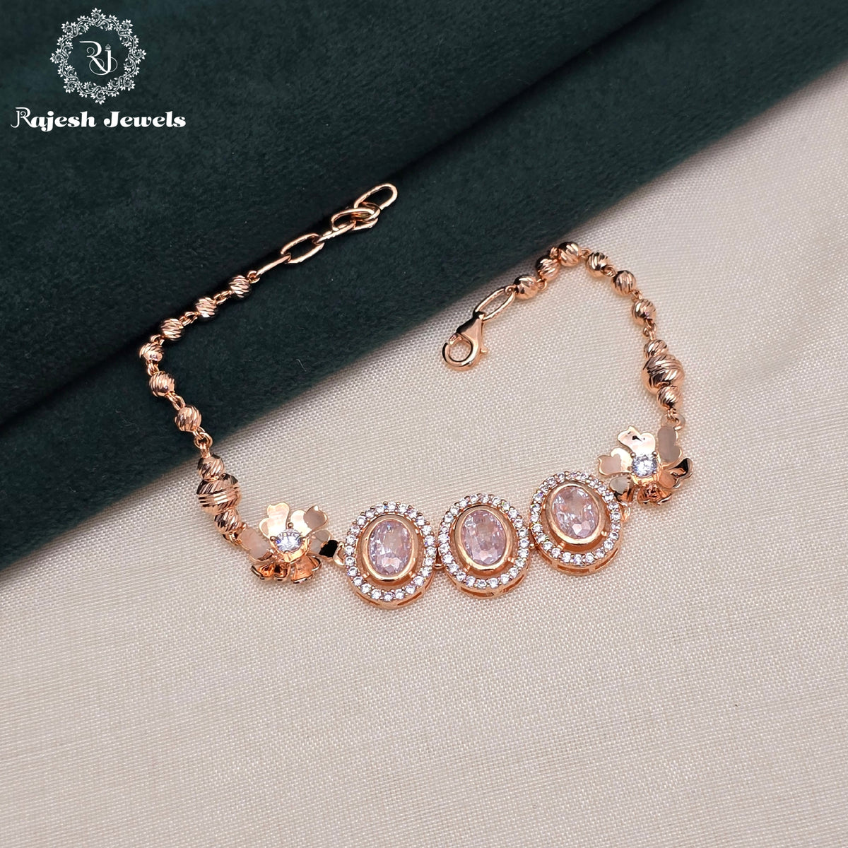 Luxurious Cz 18K Rosegold Bracelet