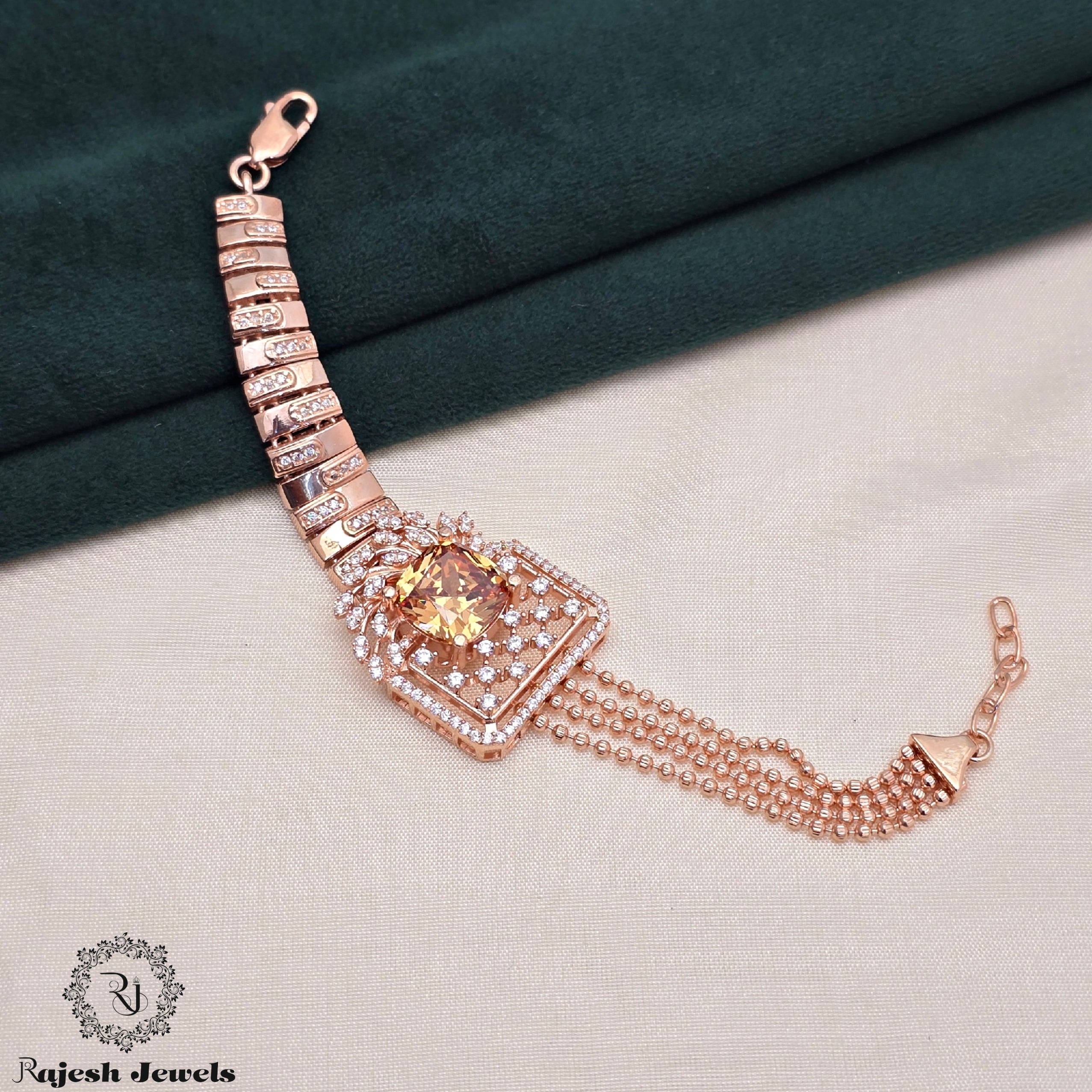 Classy 18K Lab Grown Stone Bracelet