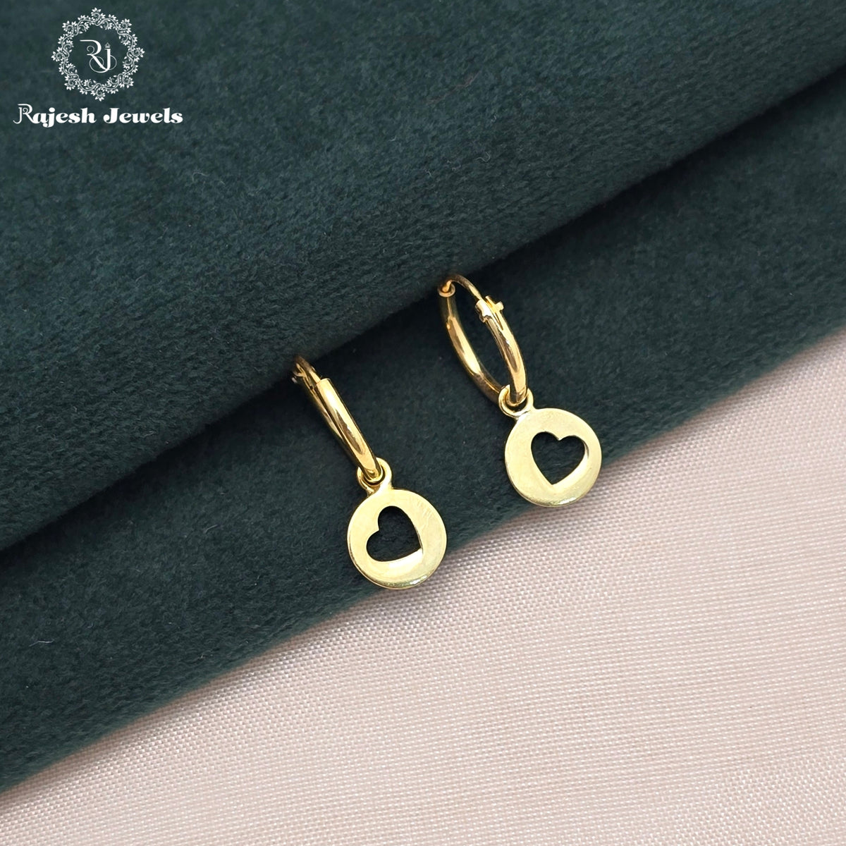 Lucky Heart Gold Plated Earrings