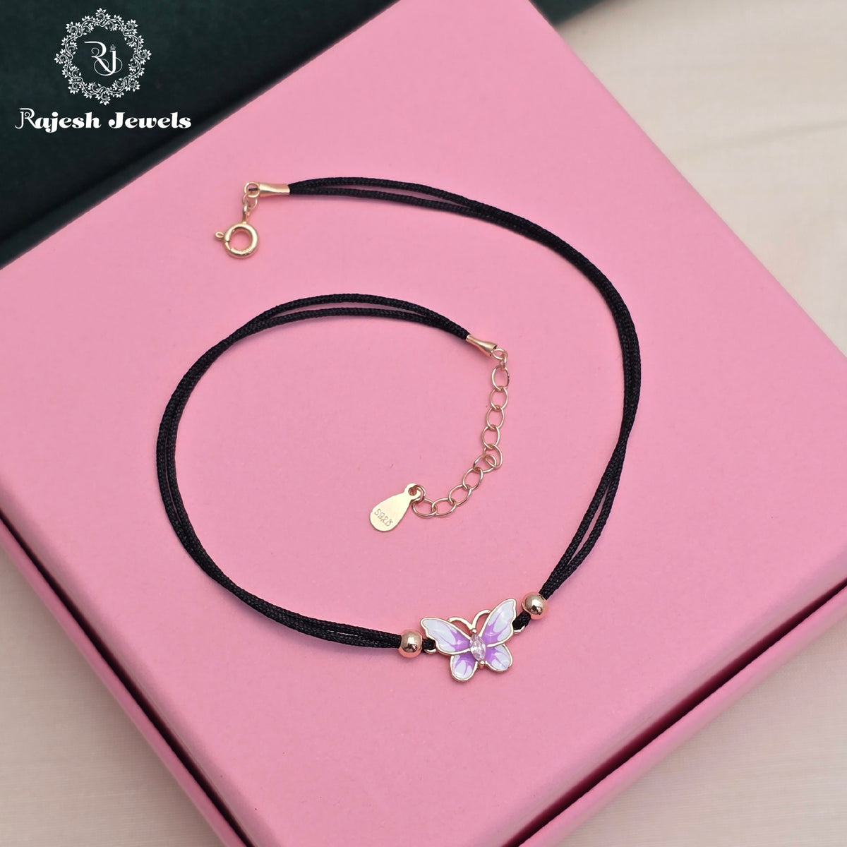 Purple Butterfly Nazariya Anklet